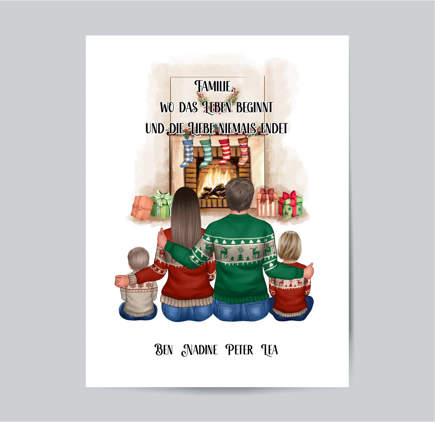 Familie 3-5 Personen + Haustier Poster