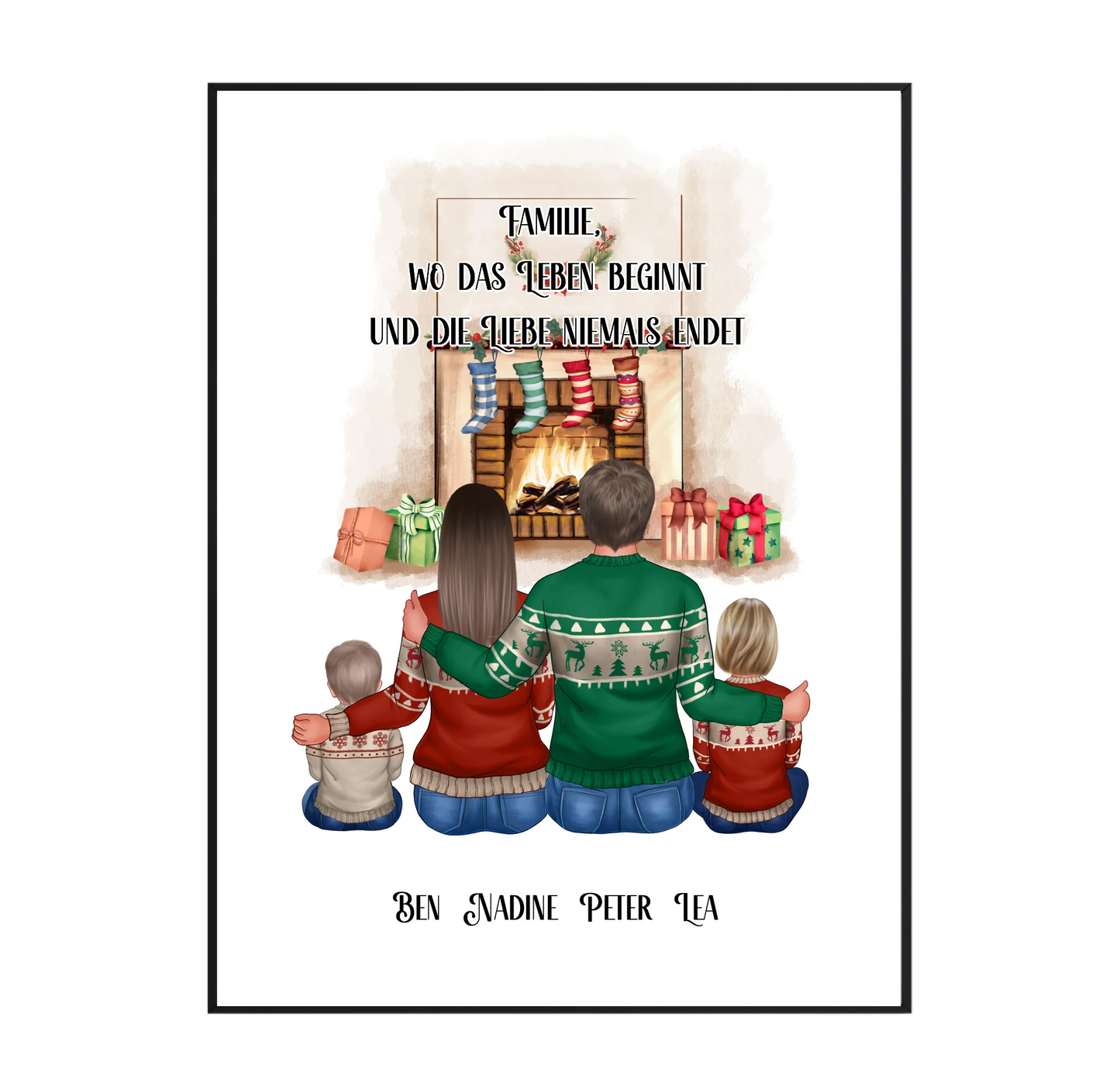 Familie 3-5 Personen + Haustier Poster