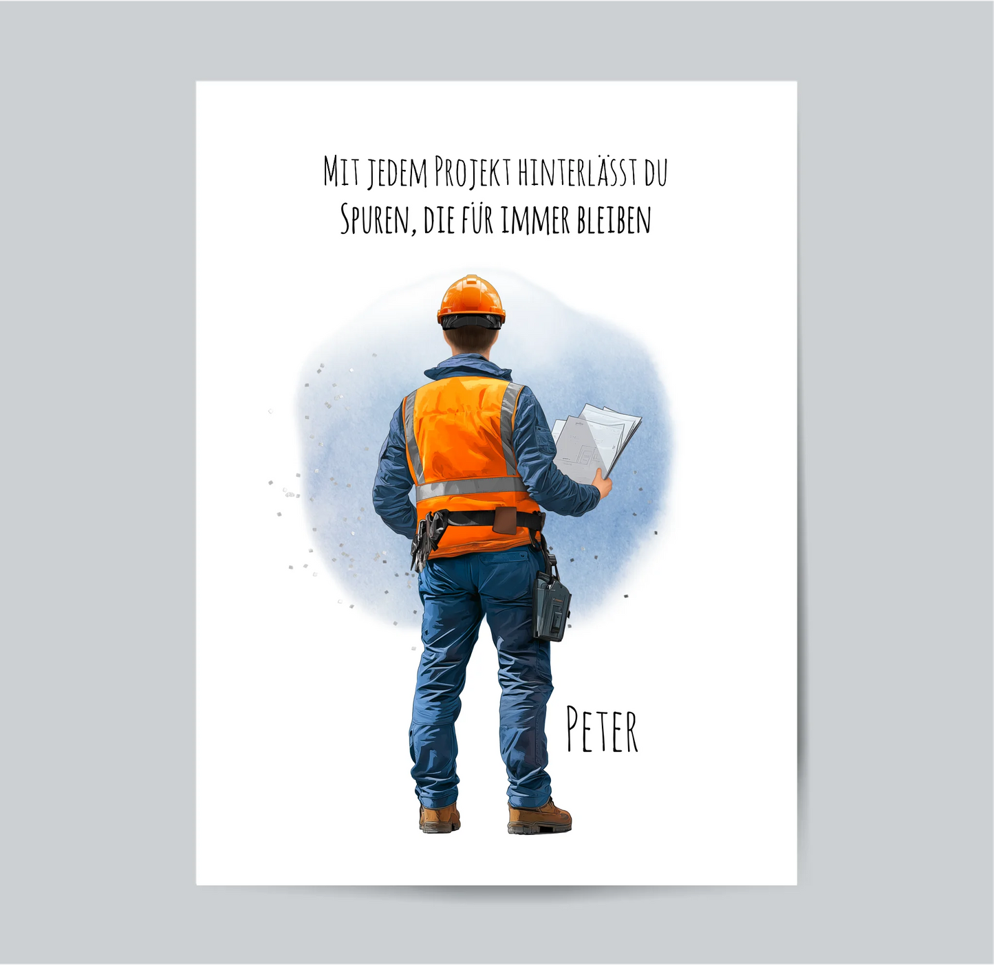1-2 Personen (Mann/Frau) Ingenieur, Bauarbeiter, Projektleiter,... Poster