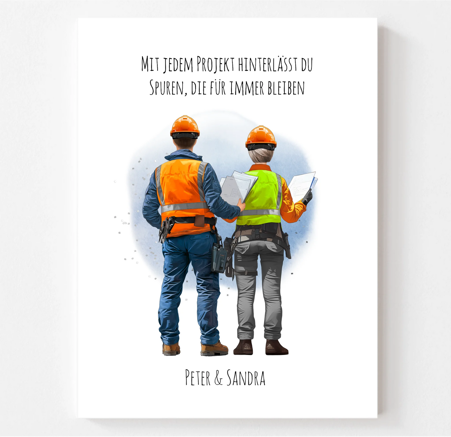 1-2 Personen (Mann/Frau) Ingenieur, Bauarbeiter, Projektleiter,... Poster
