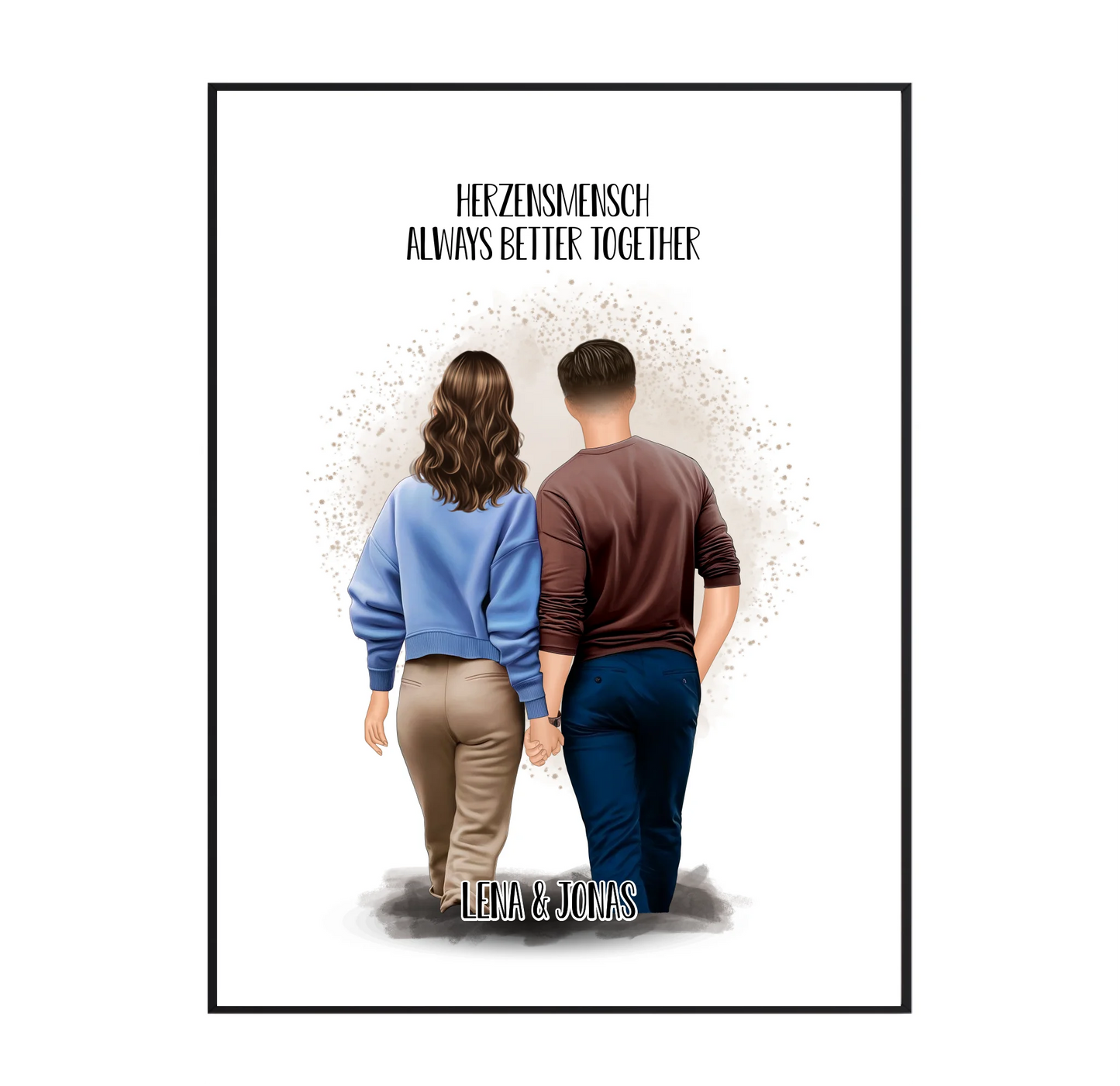 Pärchen Poster Herzensmensch