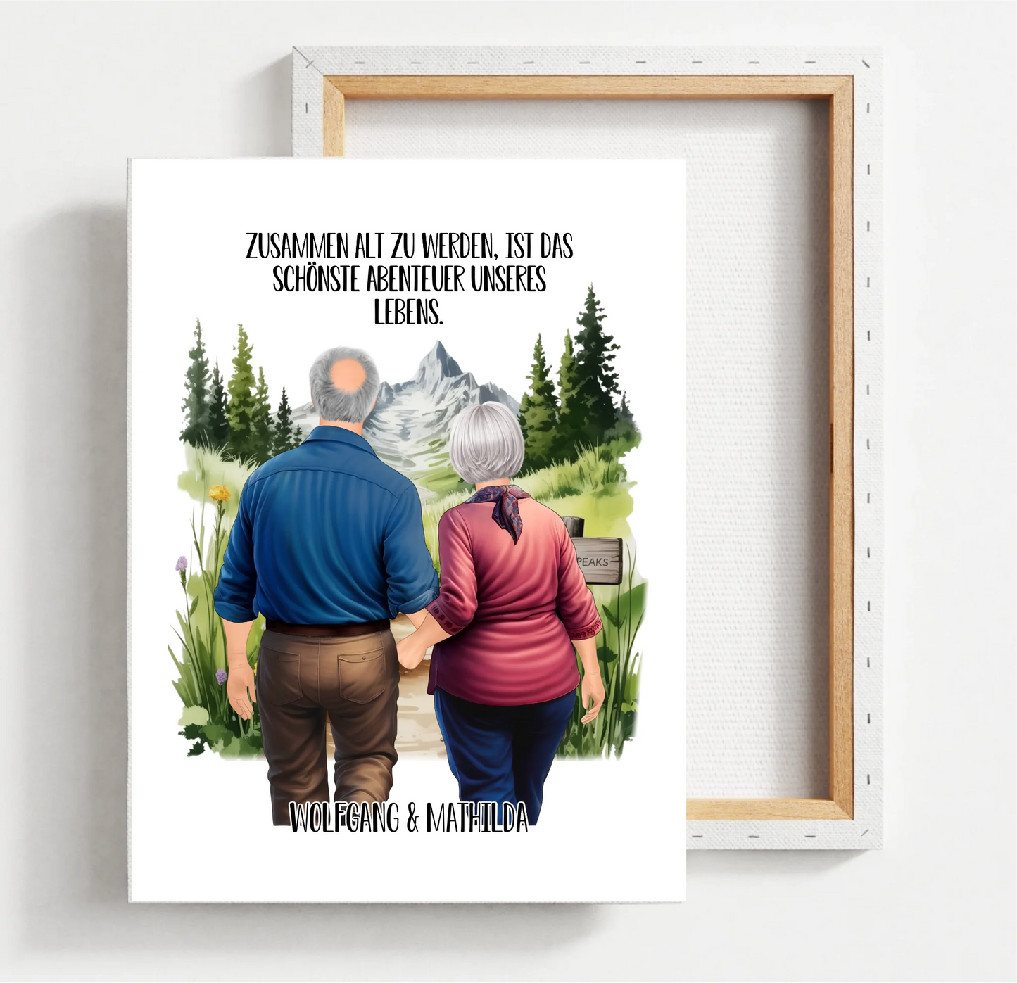 Älteres Paar von hinten Poster