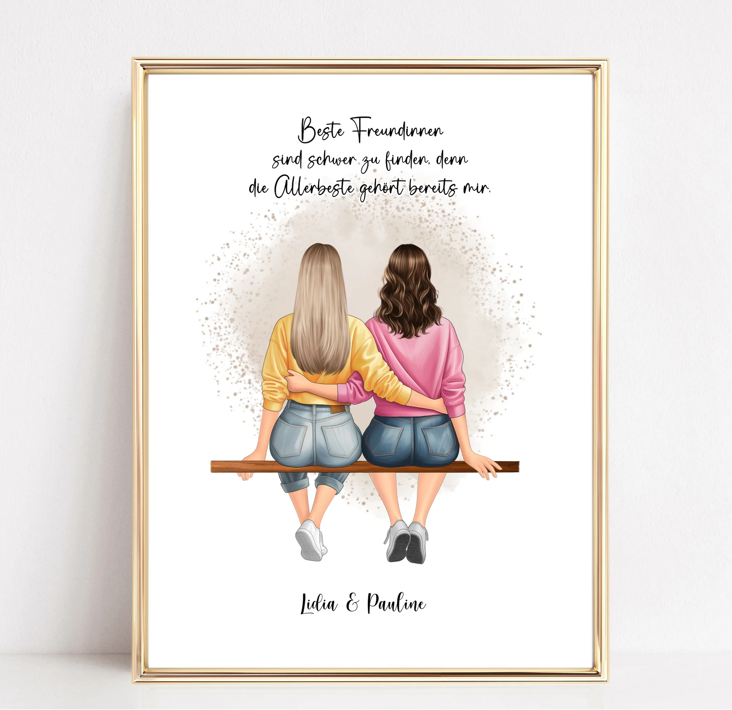 Freundinnen sitzend Poster