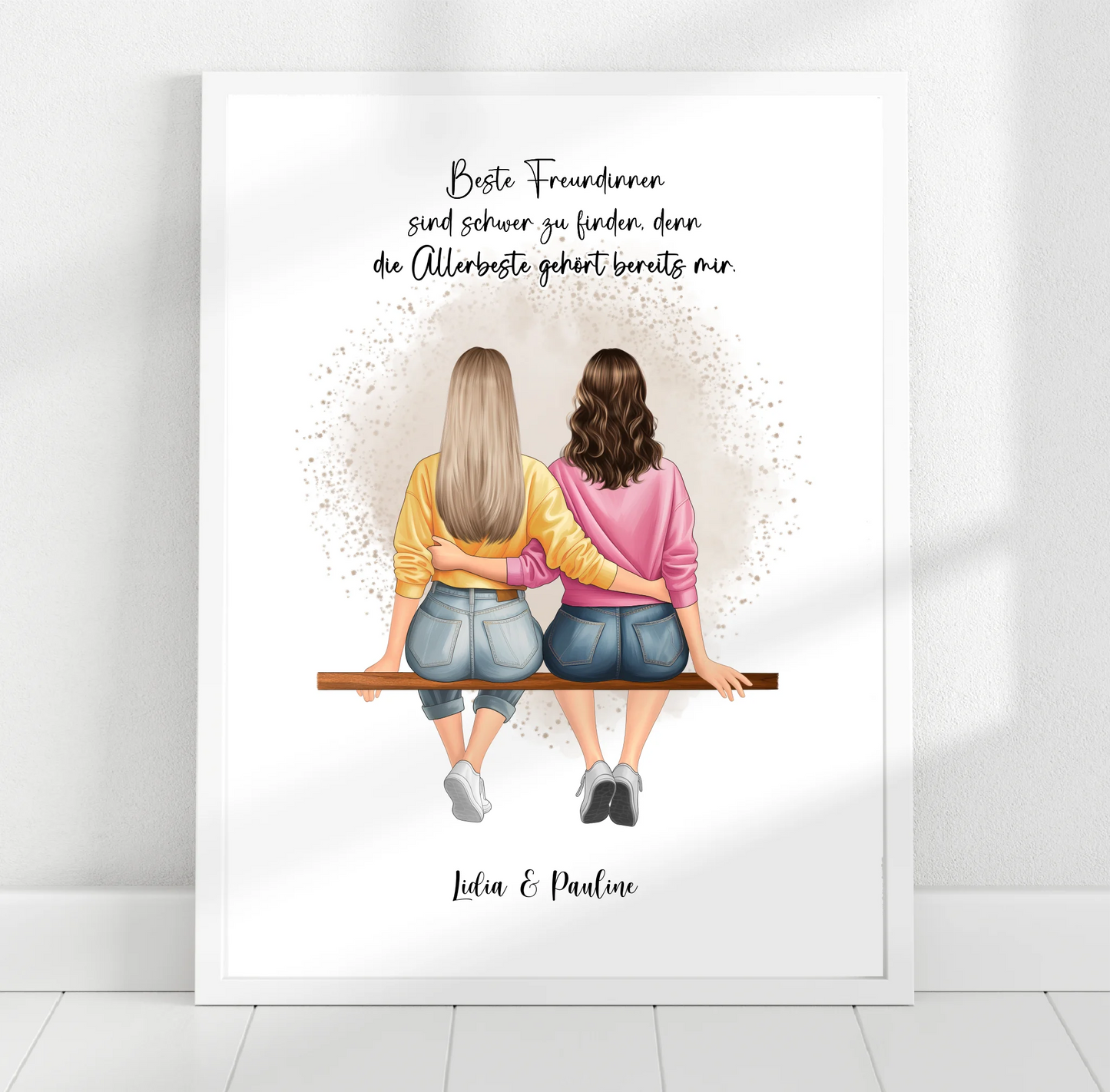 Freundinnen sitzend Poster