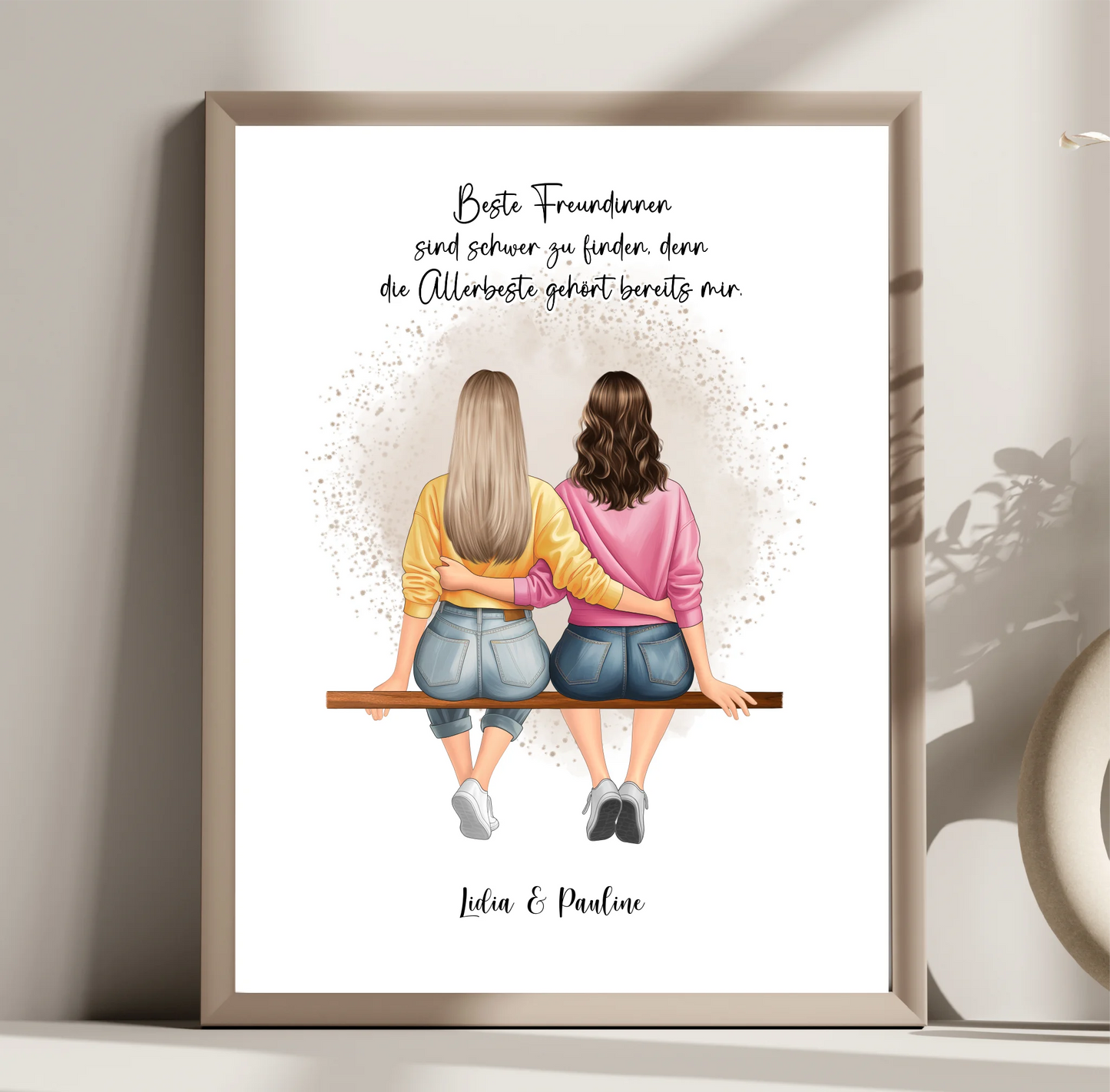 Freundinnen sitzend Poster