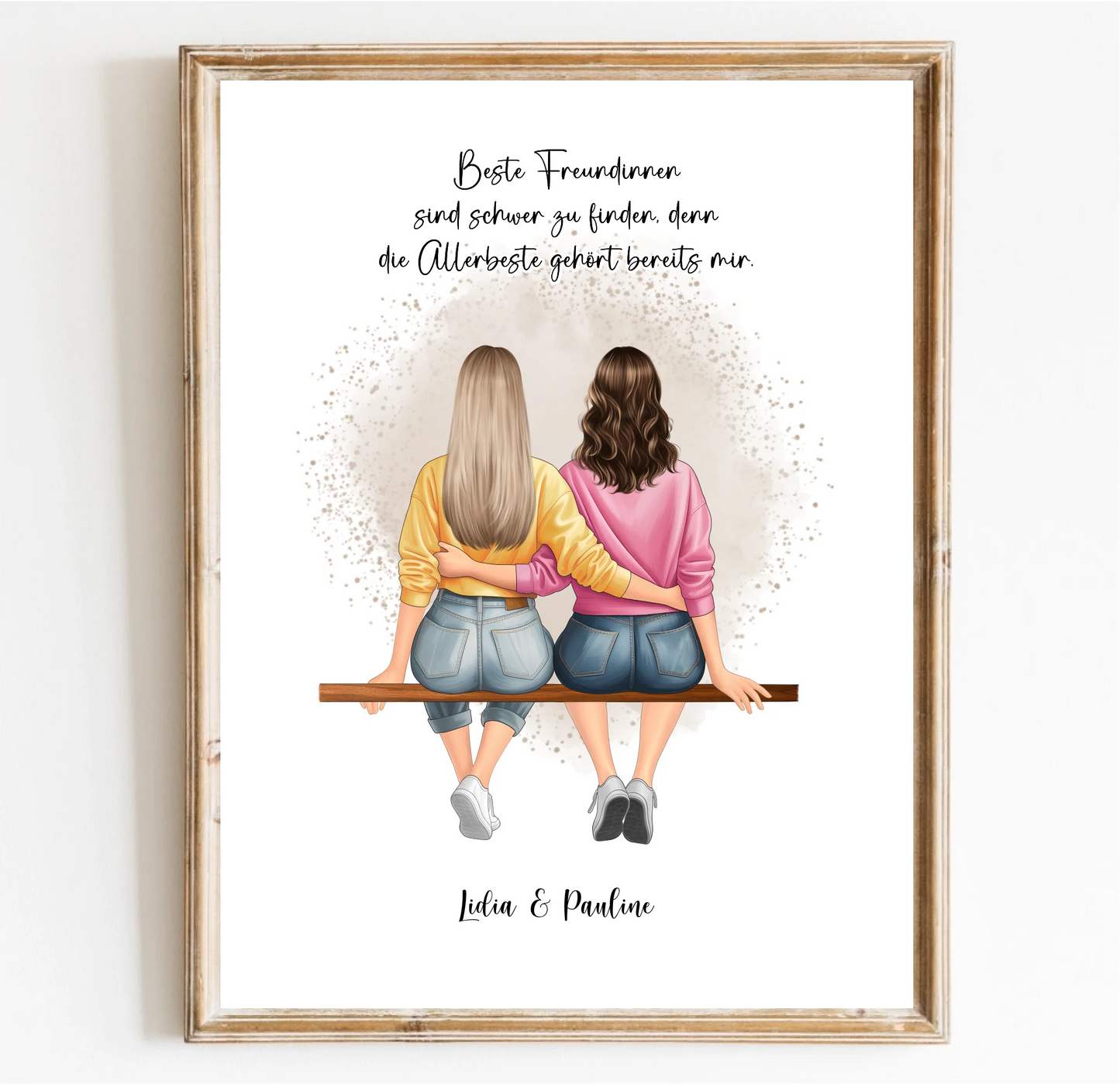 Freundinnen sitzend Poster