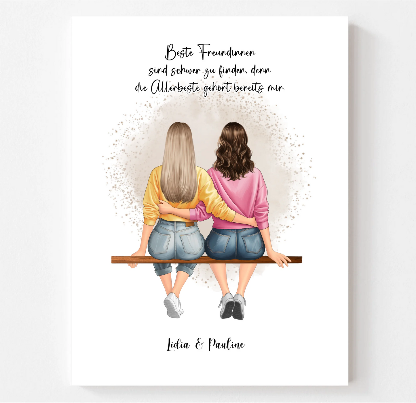 Freundinnen sitzend Poster