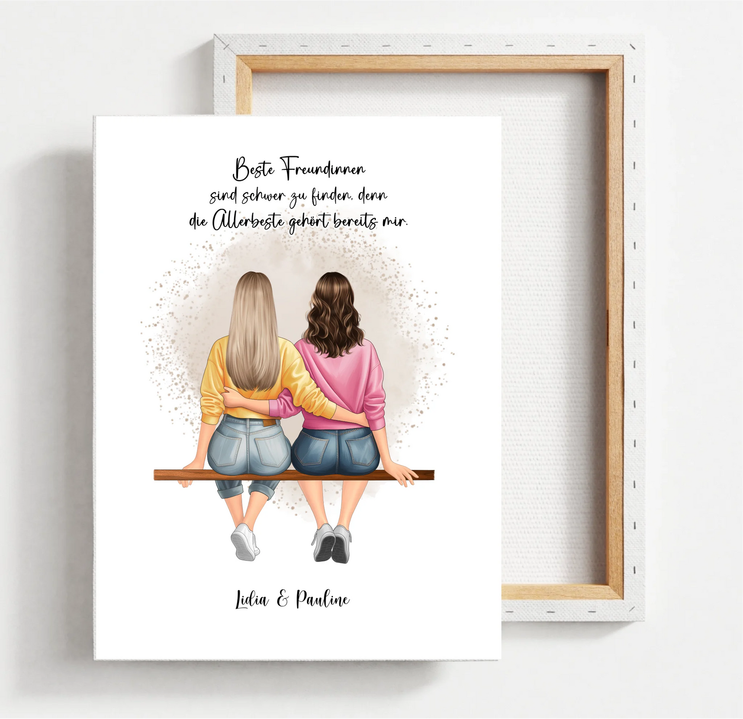 Freundinnen sitzend Poster