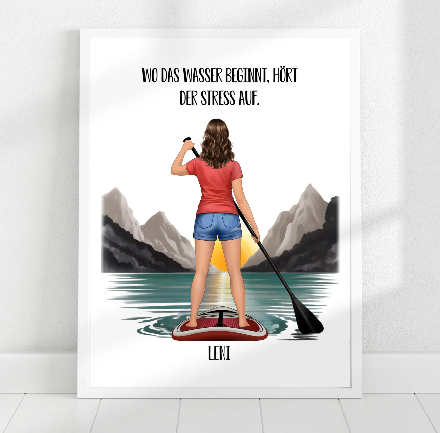 Stand-Up Paddelboard Poster (Frau/Mann)