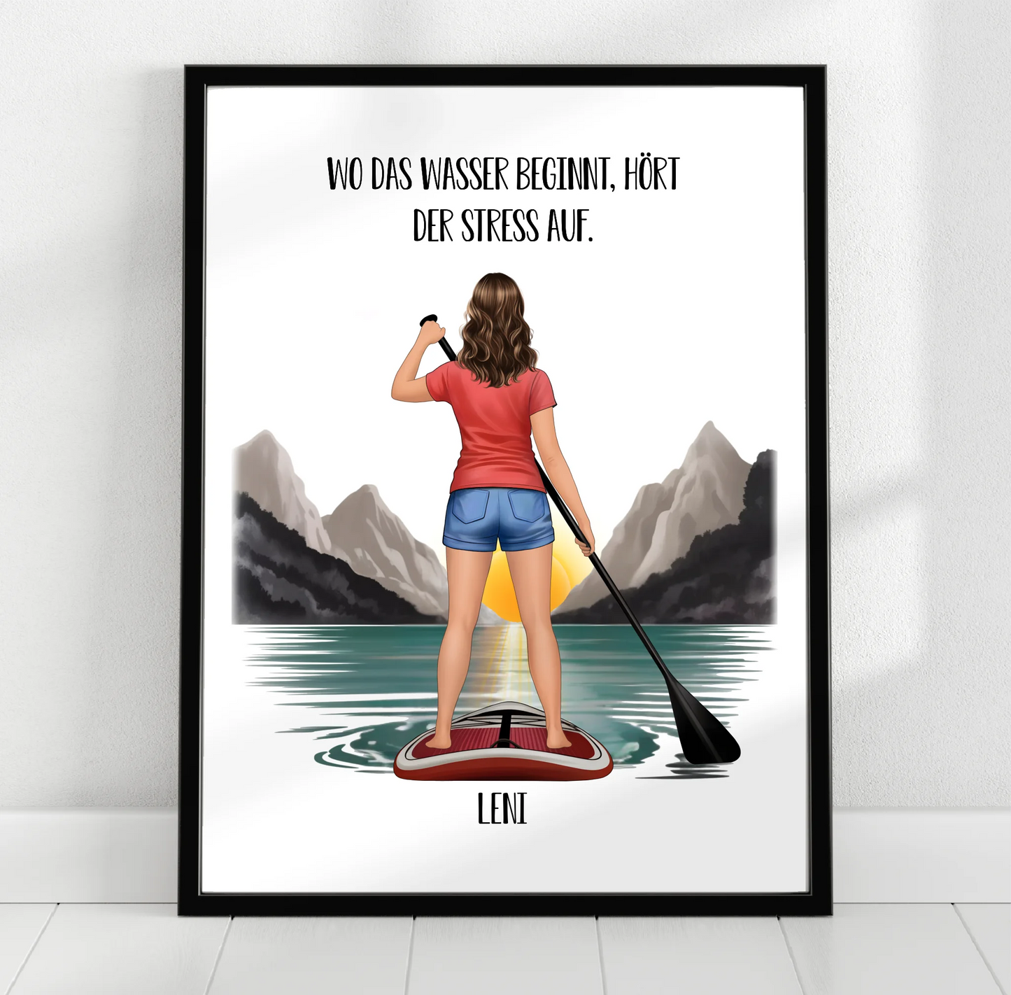 Stand-Up Paddelboard Poster (Frau/Mann)