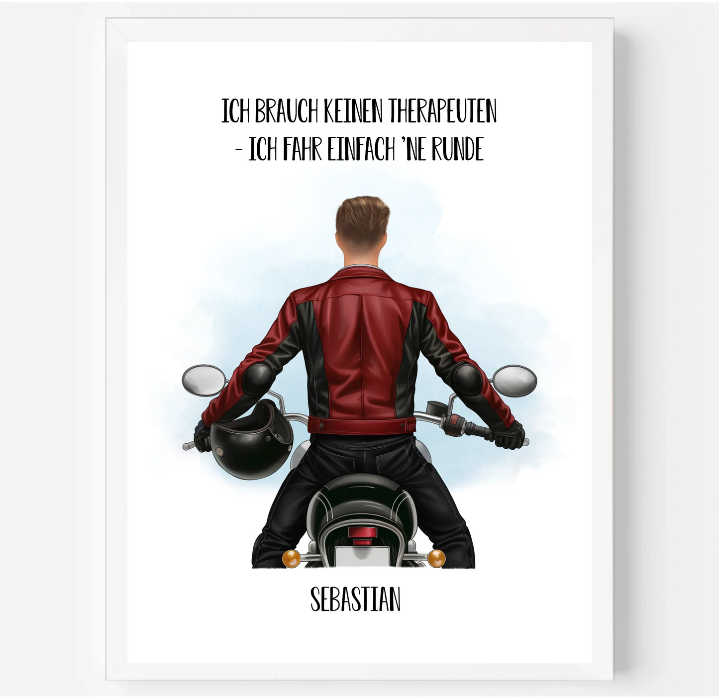 Motorradfahrer (Mann o. Frau) Poster