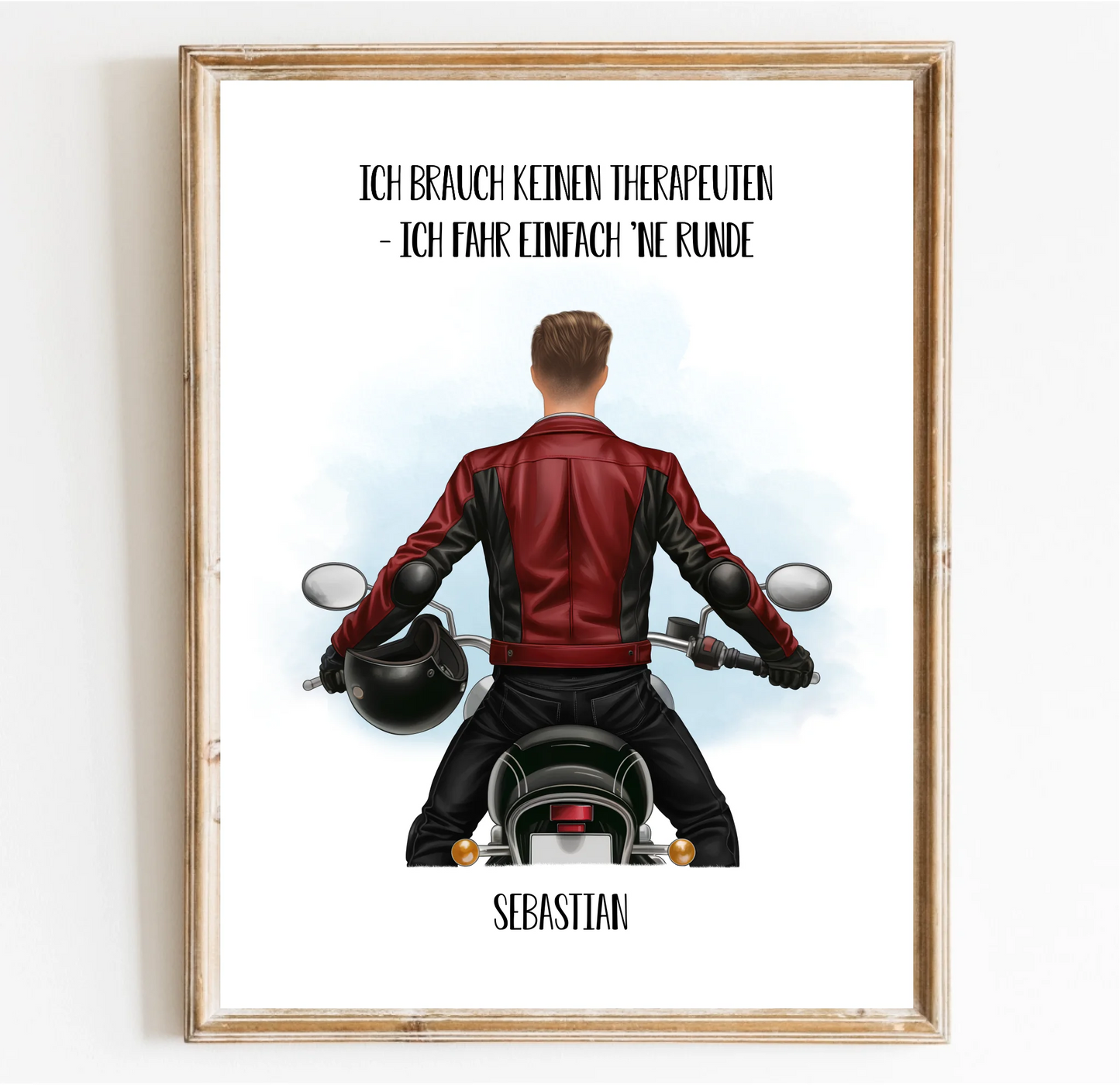 Motorradfahrer (Mann o. Frau) Poster