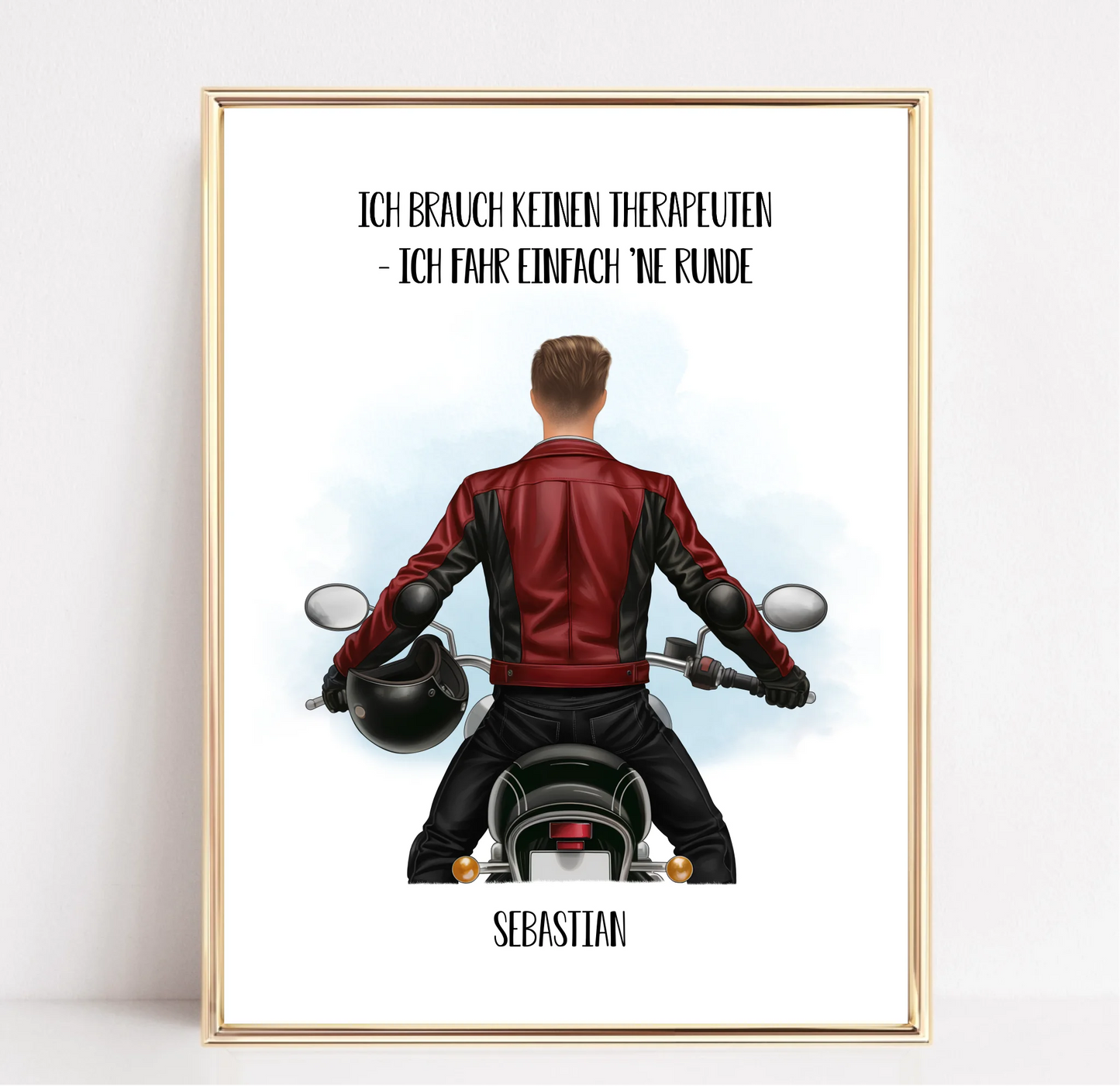 Motorradfahrer (Mann o. Frau) Poster
