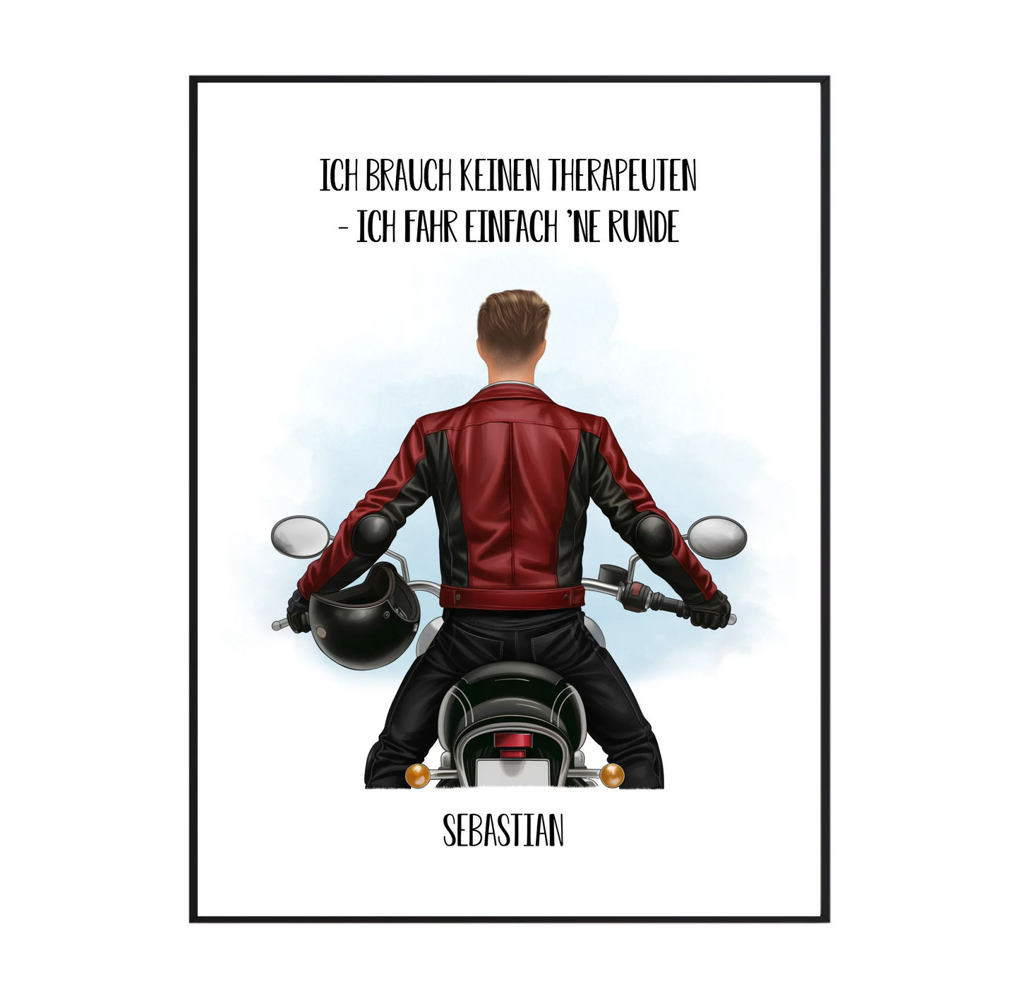 Motorradfahrer (Mann o. Frau) Poster