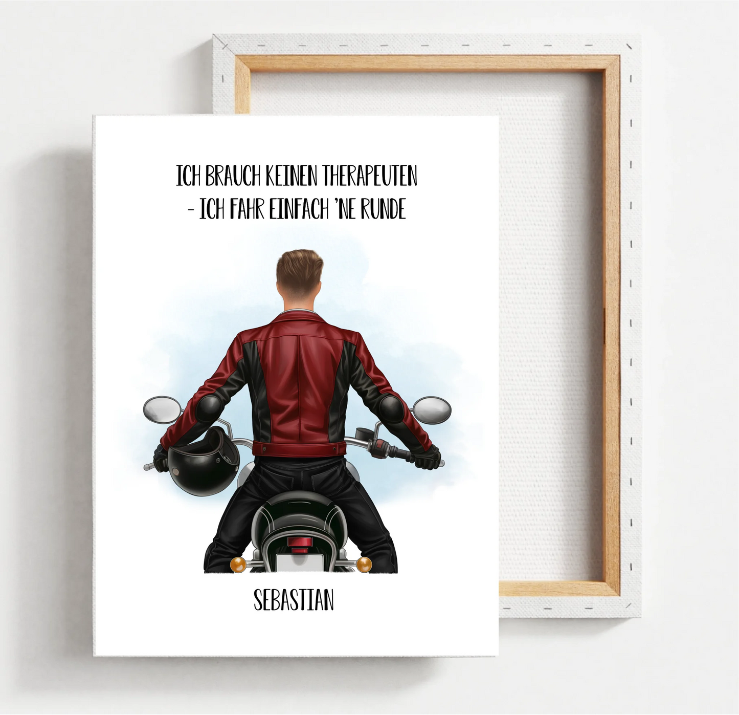 Motorradfahrer (Mann o. Frau) Poster