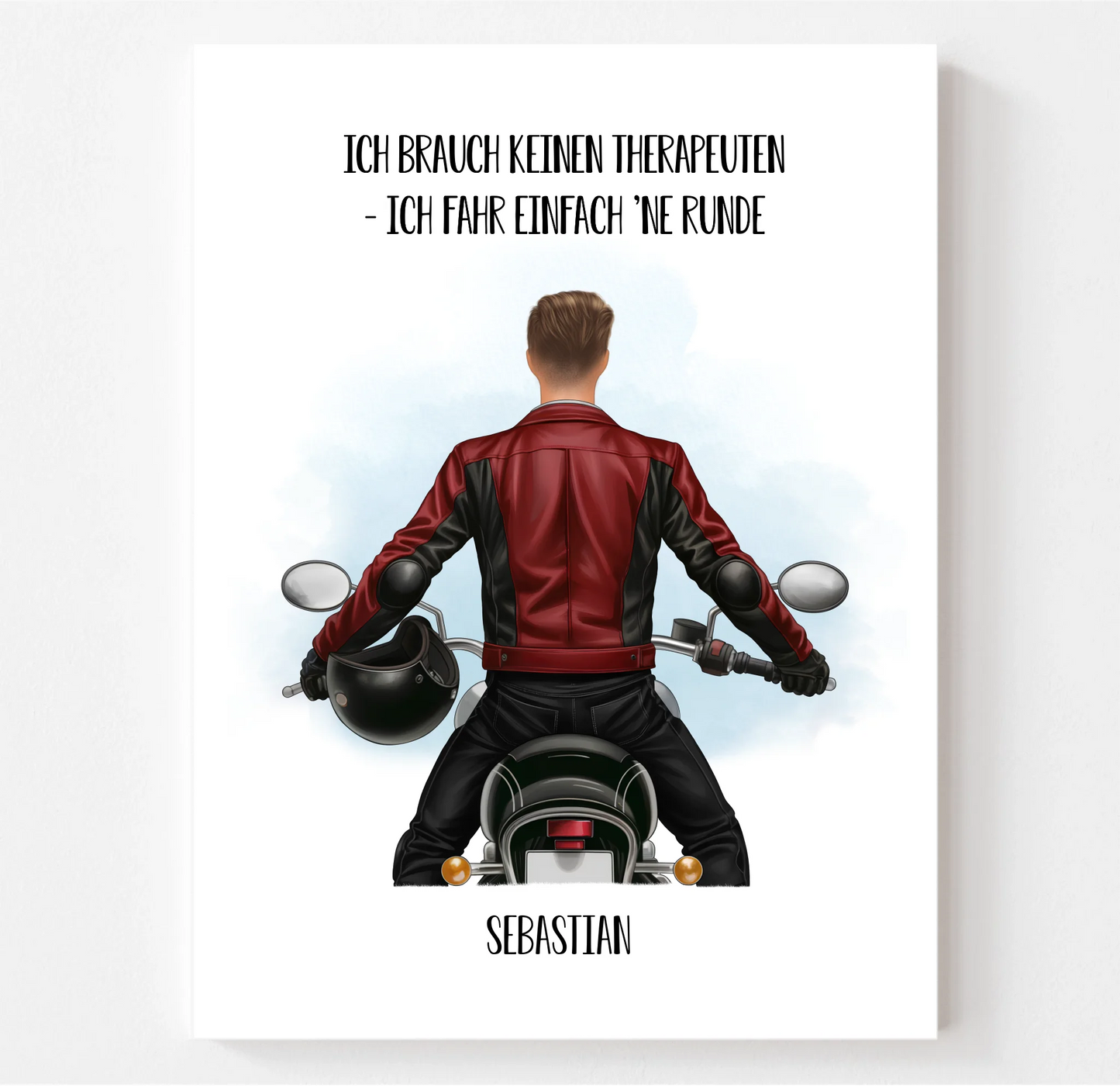 Motorradfahrer (Mann o. Frau) Poster