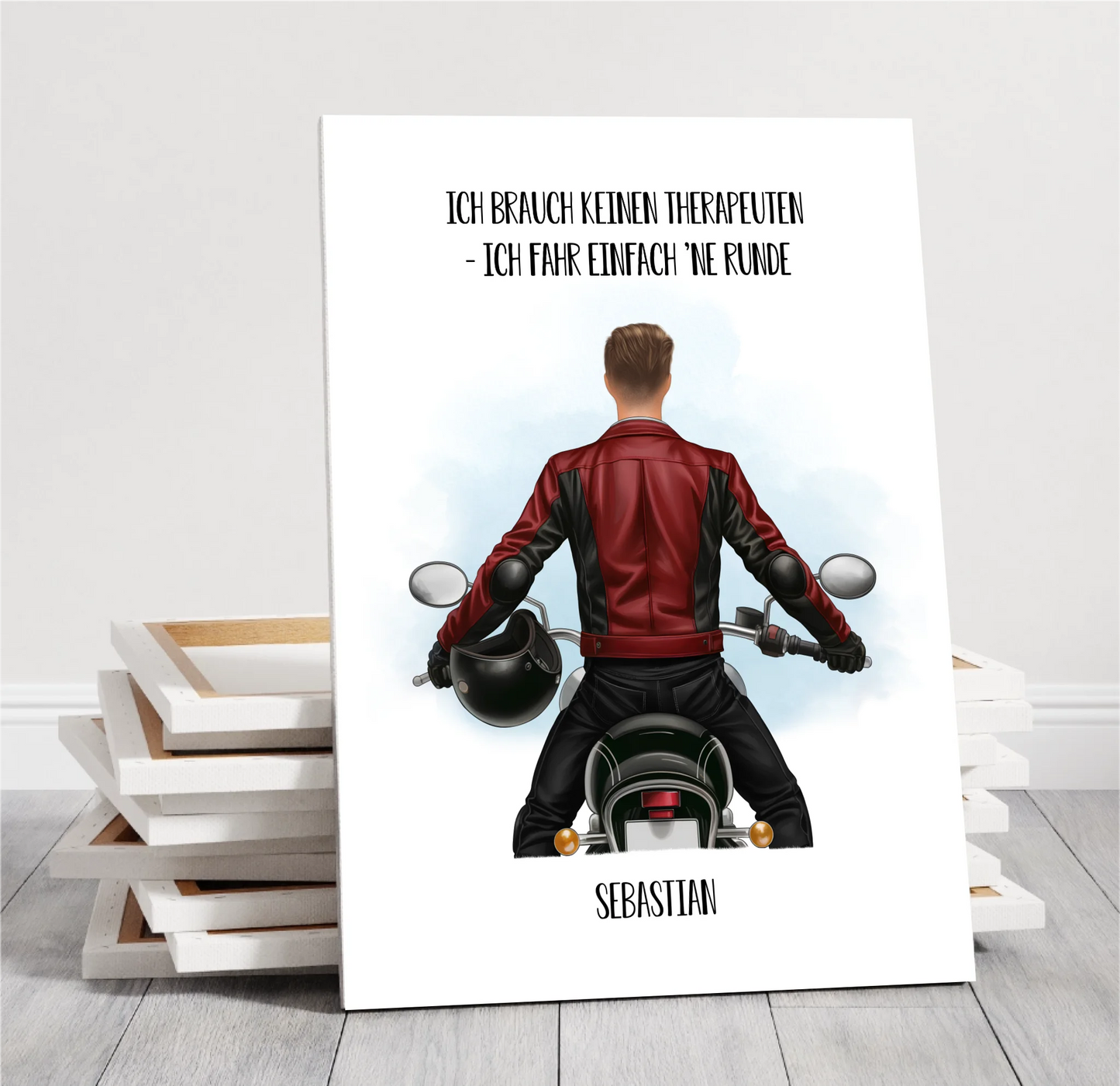 Motorradfahrer (Mann o. Frau) Poster