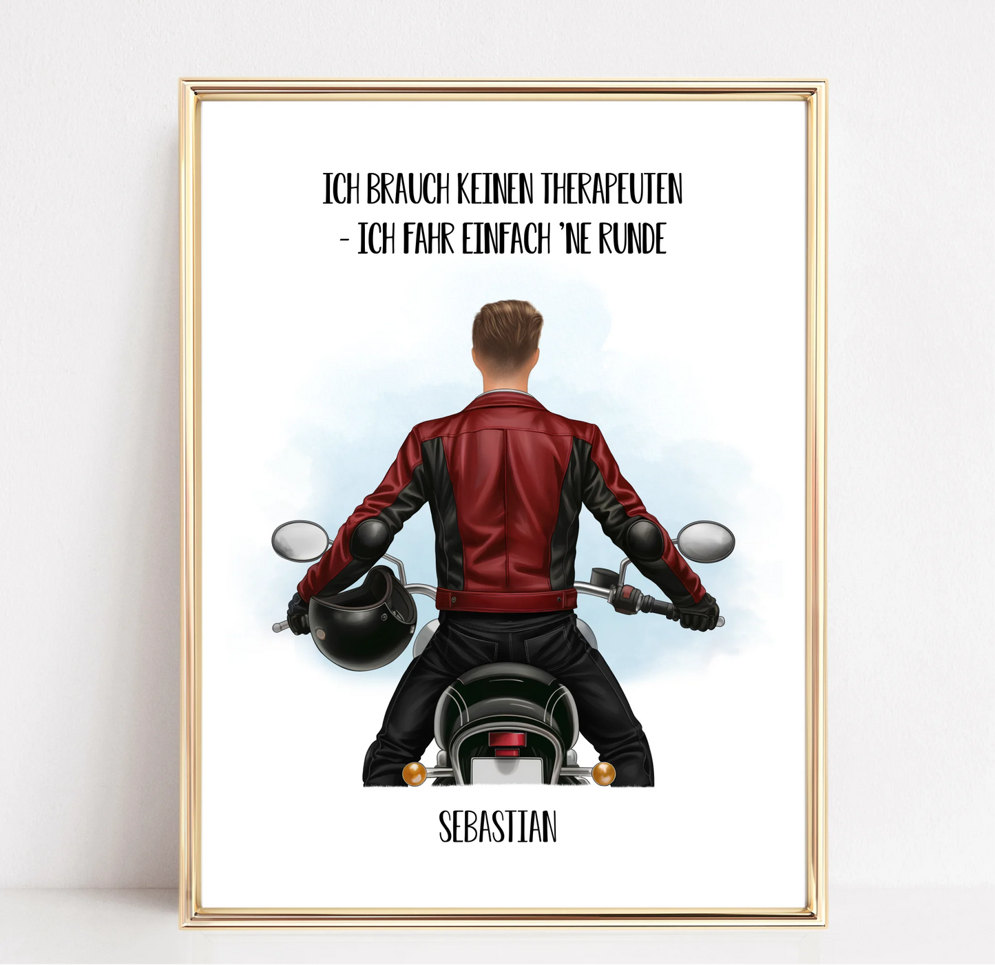 Motorradfahrer (Mann o. Frau) Poster
