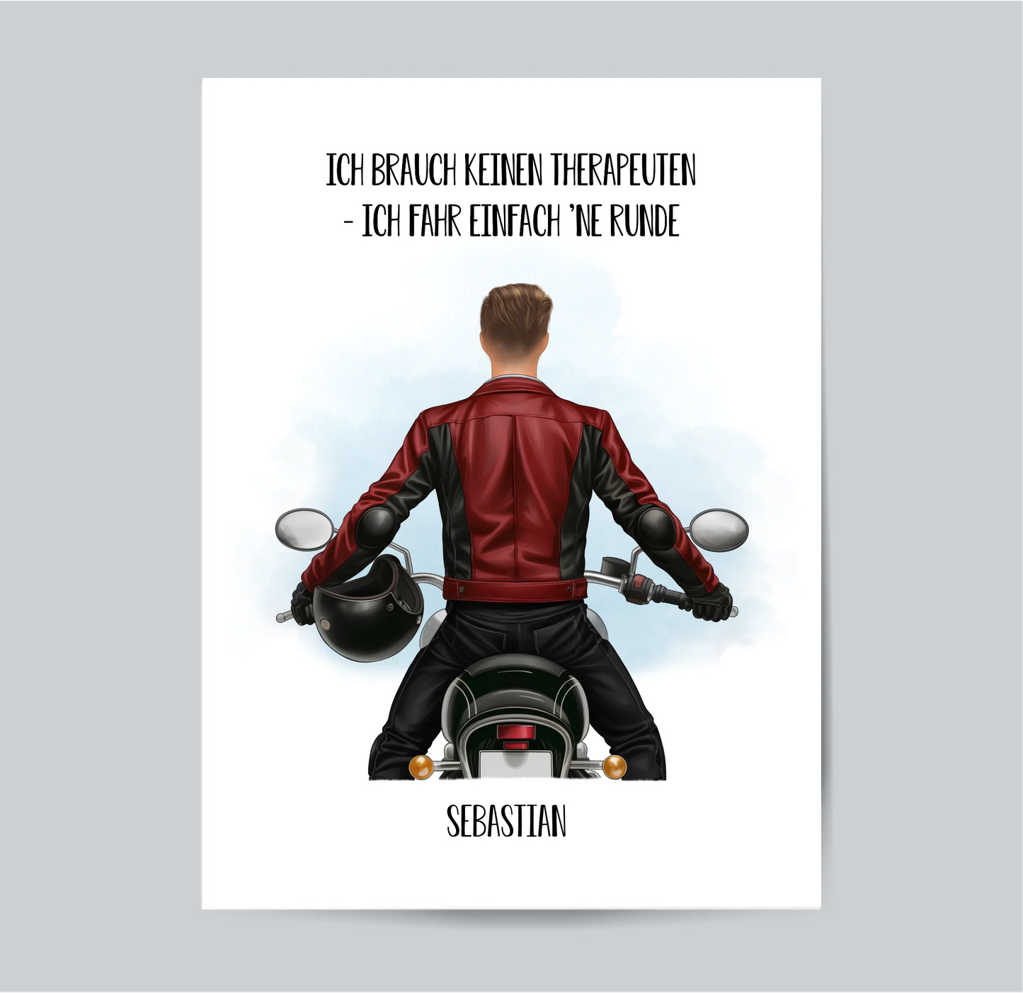 Motorradfahrer (Mann o. Frau) Poster