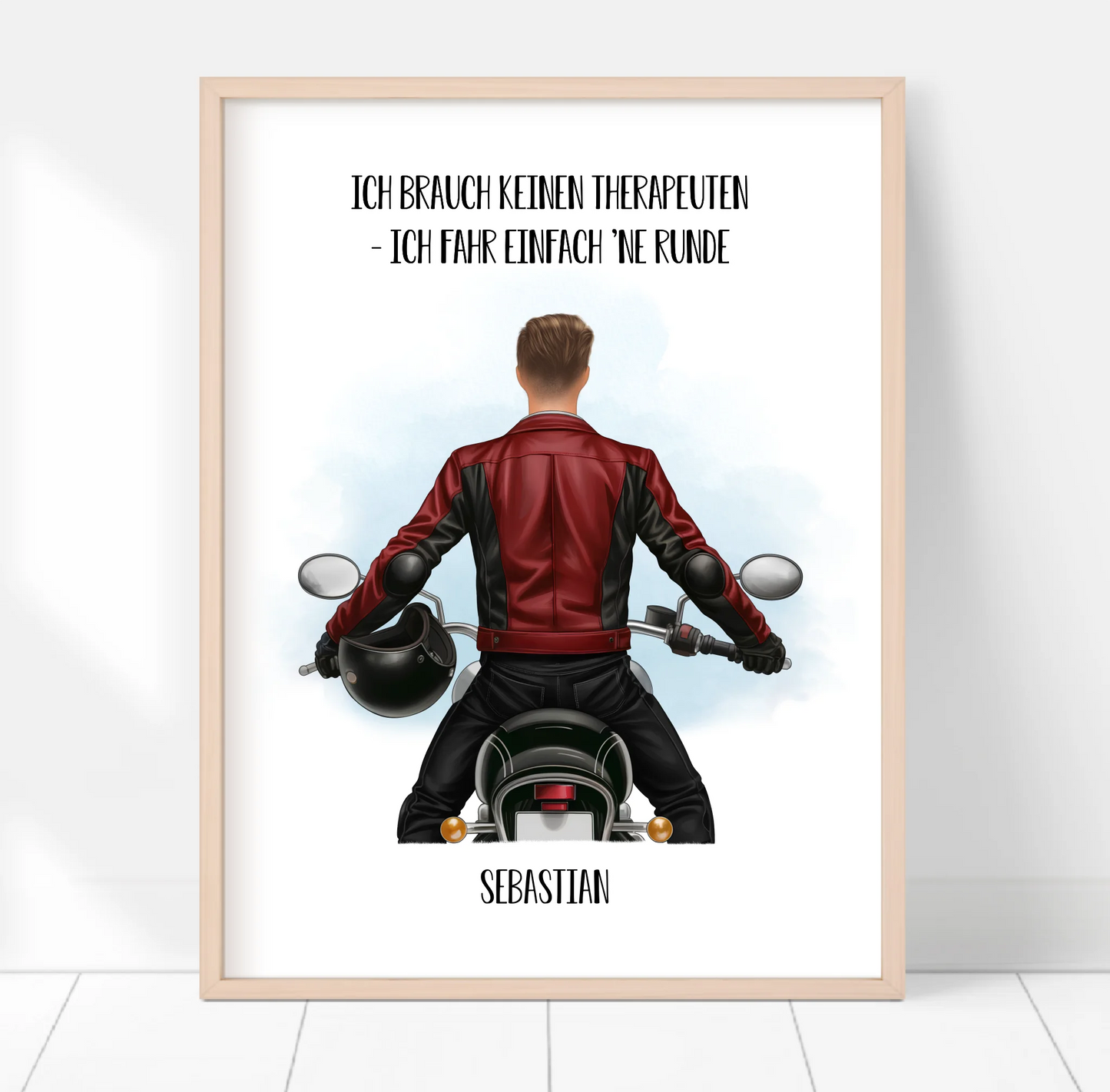 Motorradfahrer (Mann o. Frau) Poster