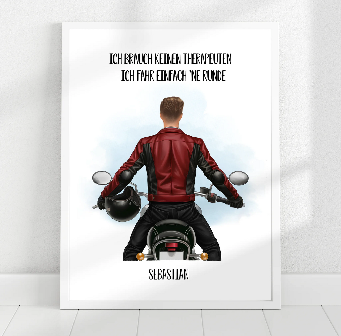 Motorradfahrer (Mann o. Frau) Poster
