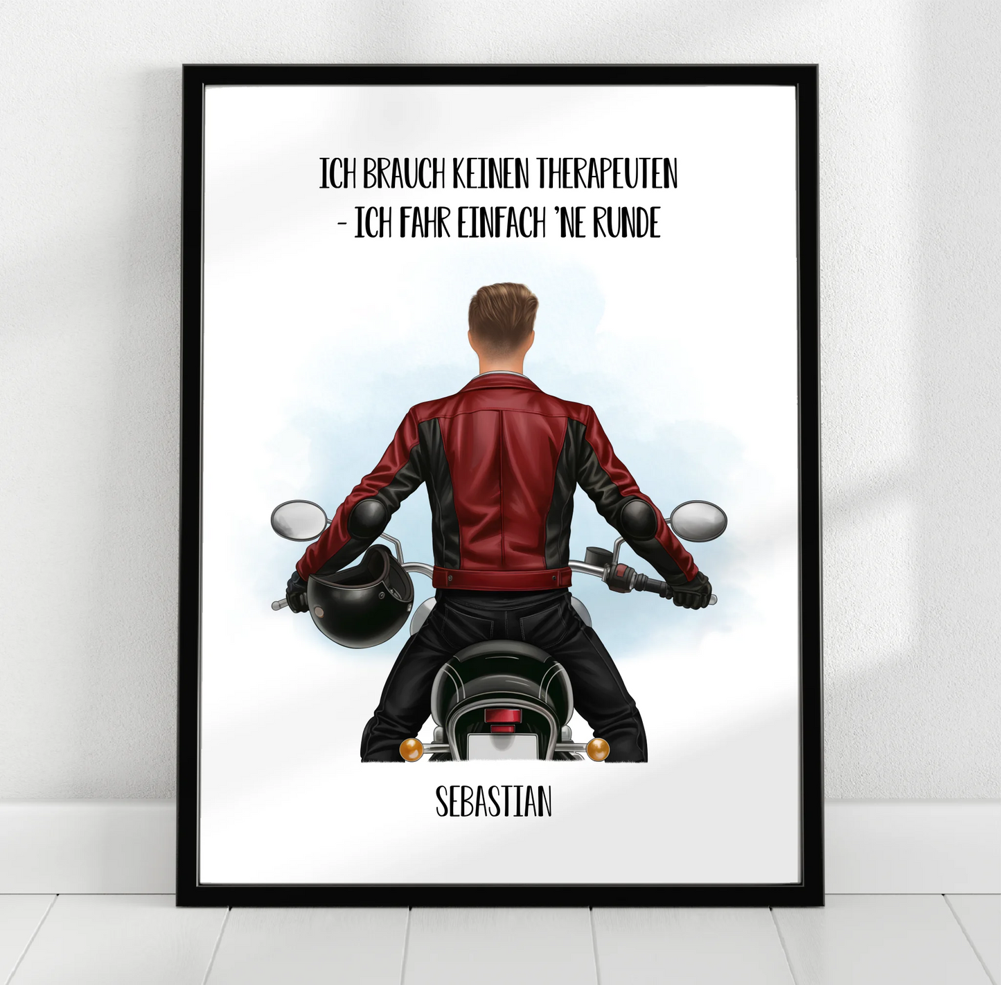 Motorradfahrer (Mann o. Frau) Poster
