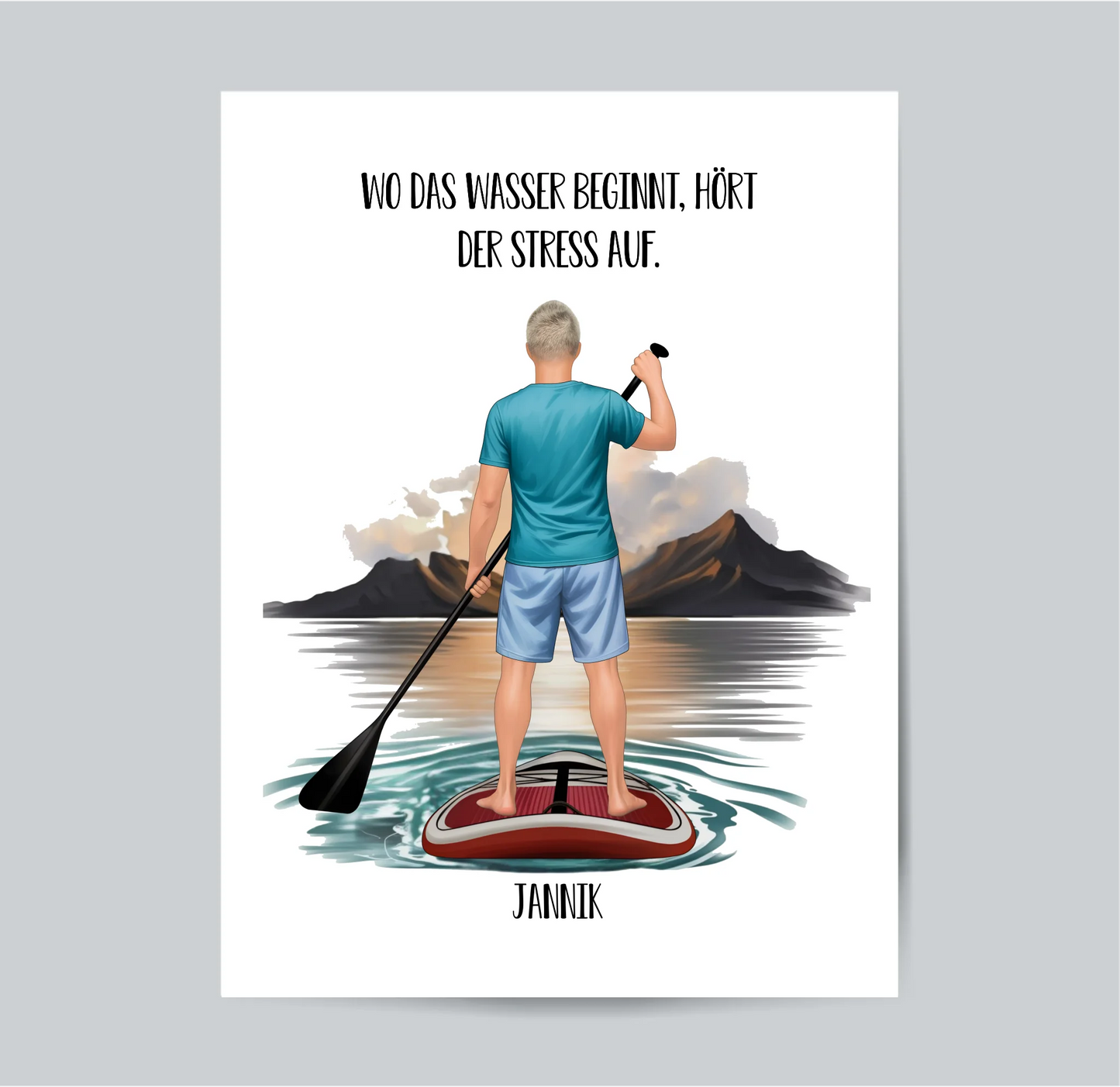 Stand-Up Paddelboard Poster (Mann o. Frau)