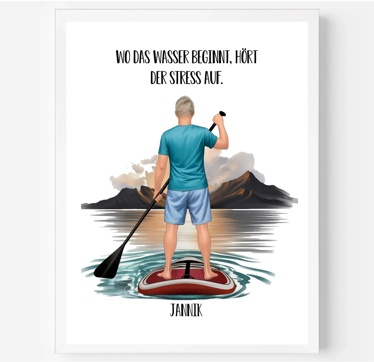 Stand-Up Paddelboard Poster (Mann o. Frau)