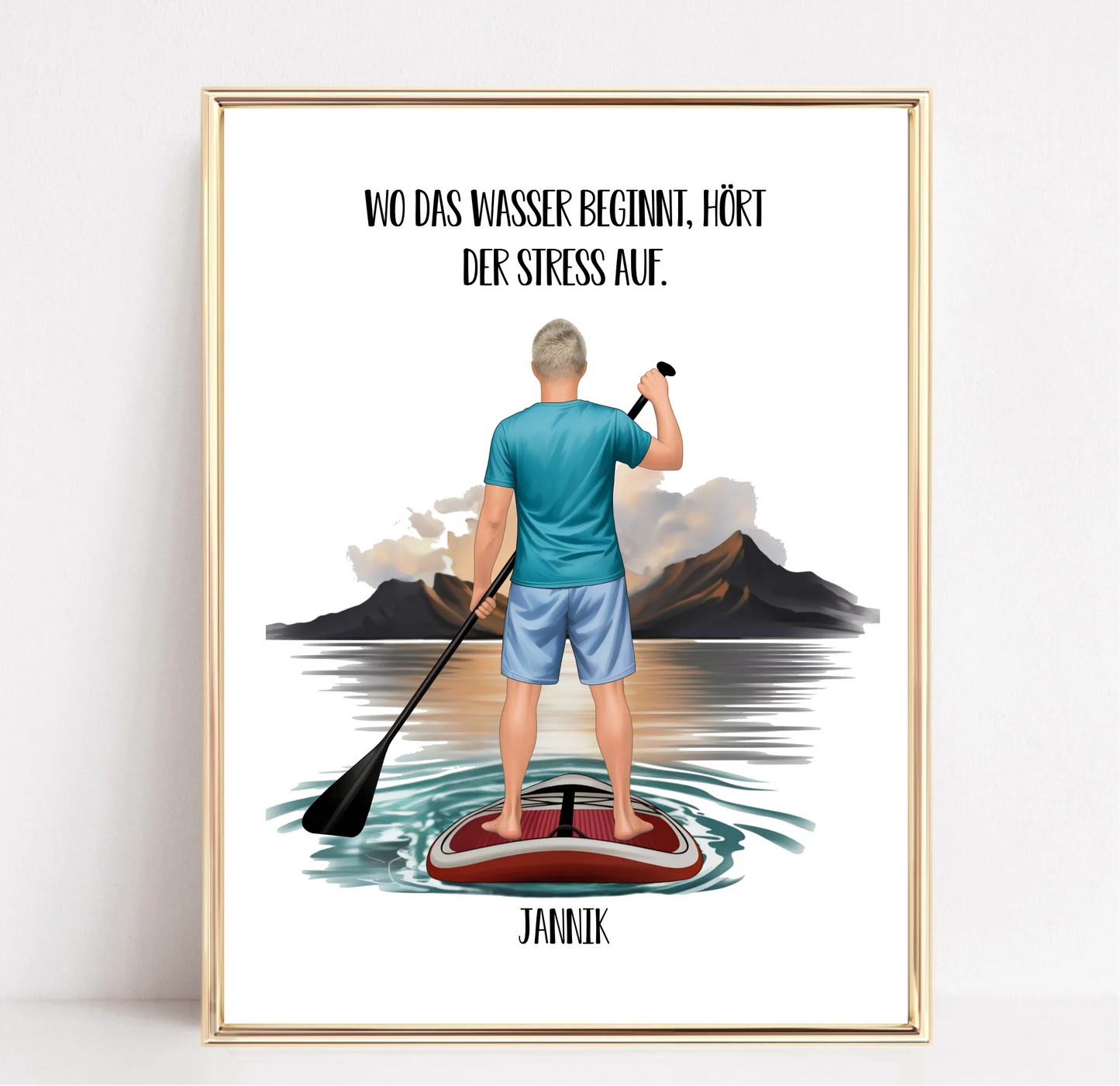 Stand-Up Paddelboard Poster (Mann o. Frau)