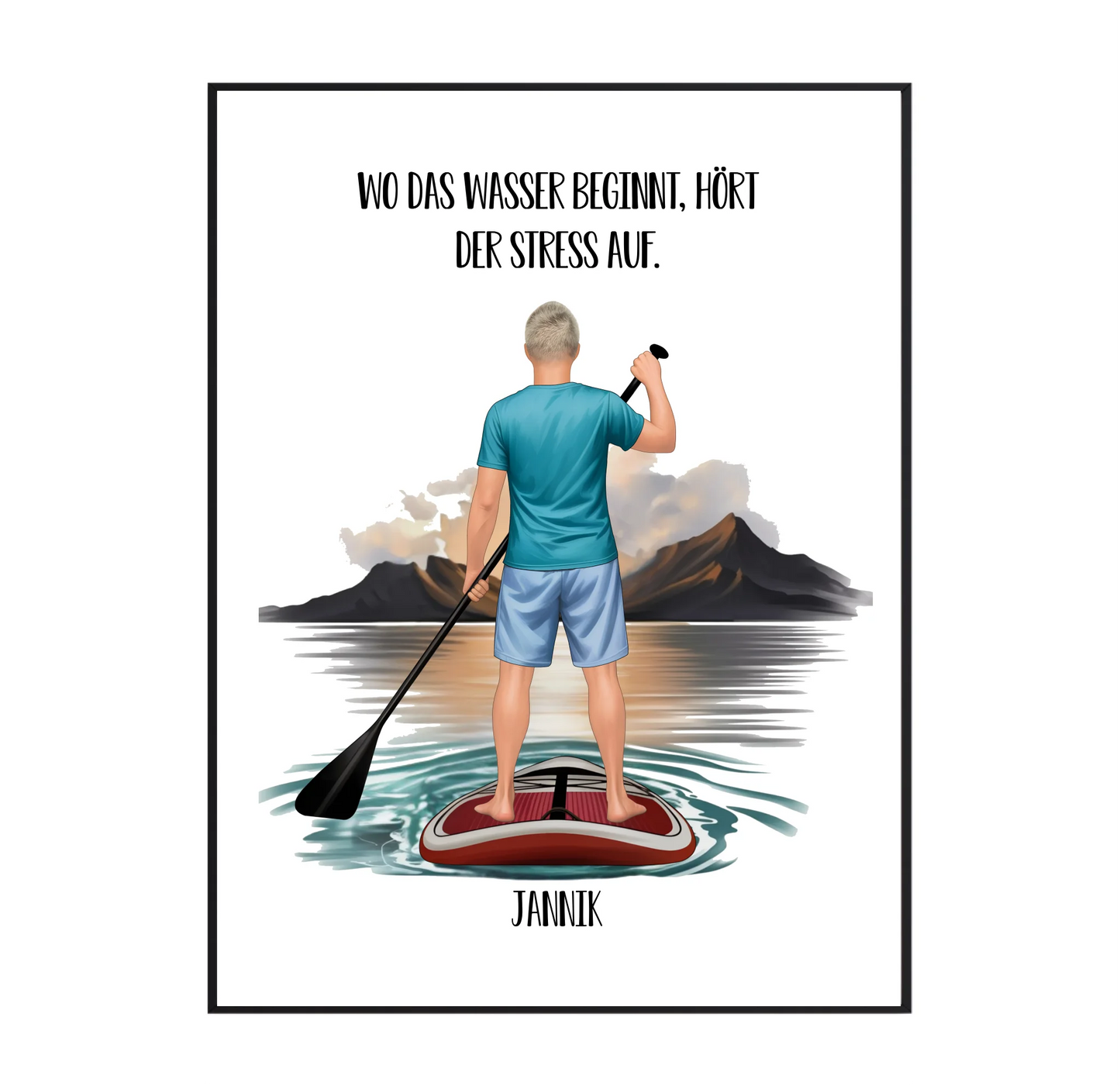 Stand-Up Paddelboard Poster (Mann o. Frau)