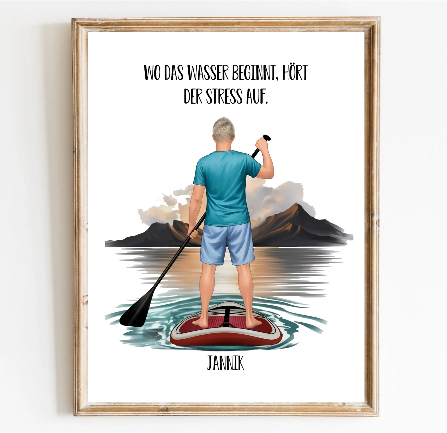 Stand-Up Paddelboard Poster (Mann o. Frau)