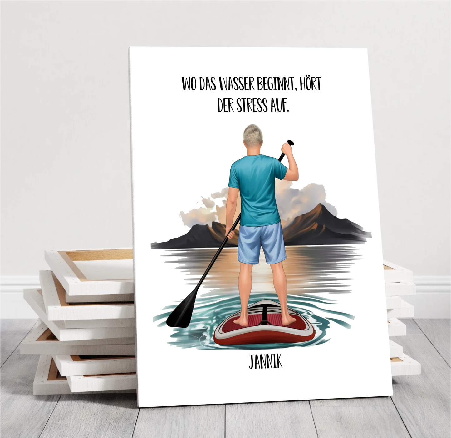 Stand-Up Paddelboard Poster (Mann o. Frau)