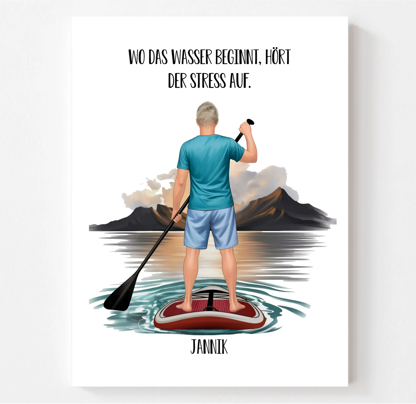 Stand-Up Paddelboard Poster (Mann o. Frau)