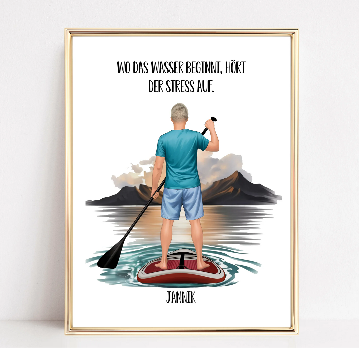 Stand-Up Paddelboard Poster (Mann o. Frau)