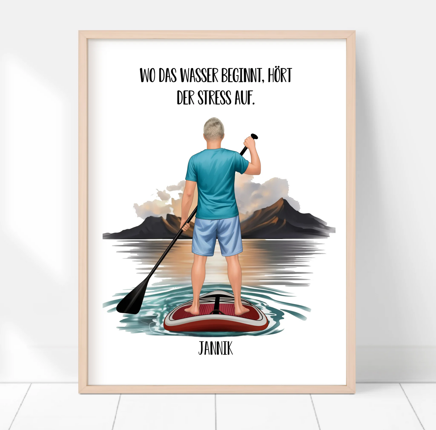 Stand-Up Paddelboard Poster (Mann o. Frau)