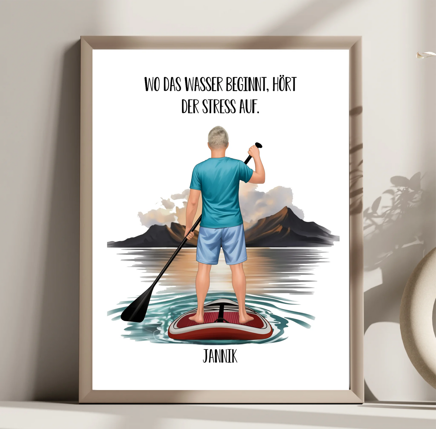 Stand-Up Paddelboard Poster (Mann o. Frau)