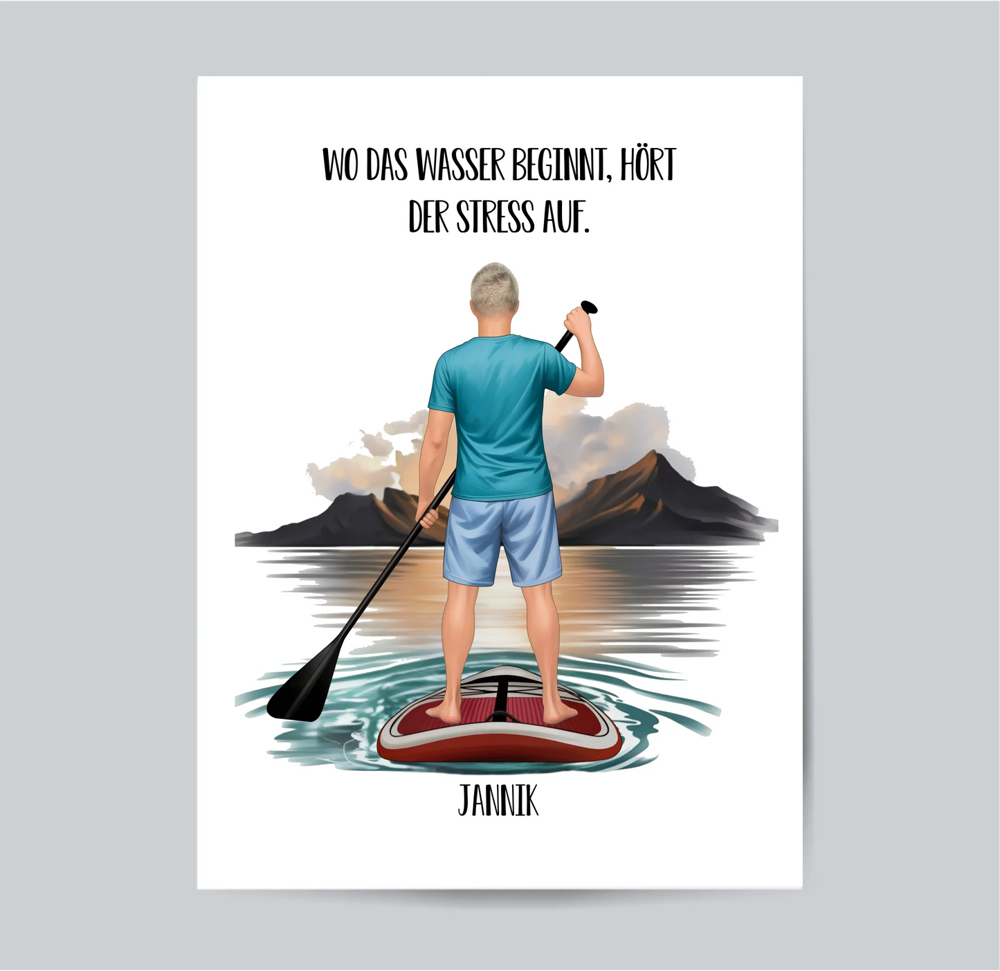 Stand-Up Paddelboard Poster (Mann o. Frau)