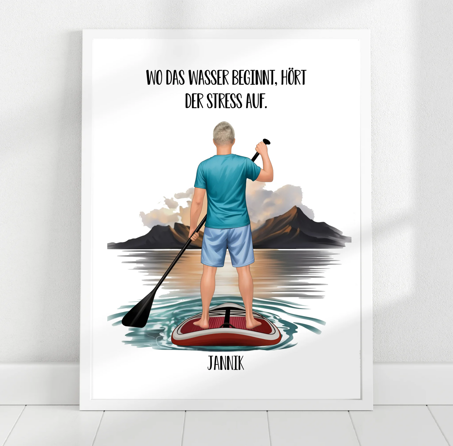 Stand-Up Paddelboard Poster (Mann o. Frau)