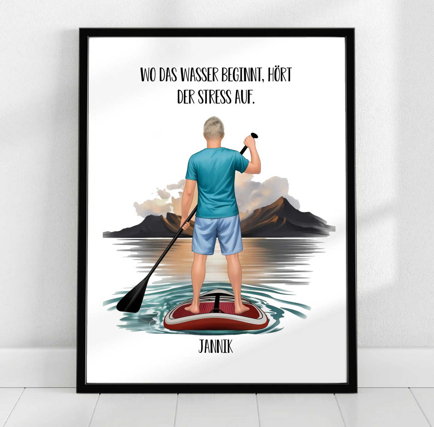 Stand-Up Paddelboard Poster (Mann o. Frau)