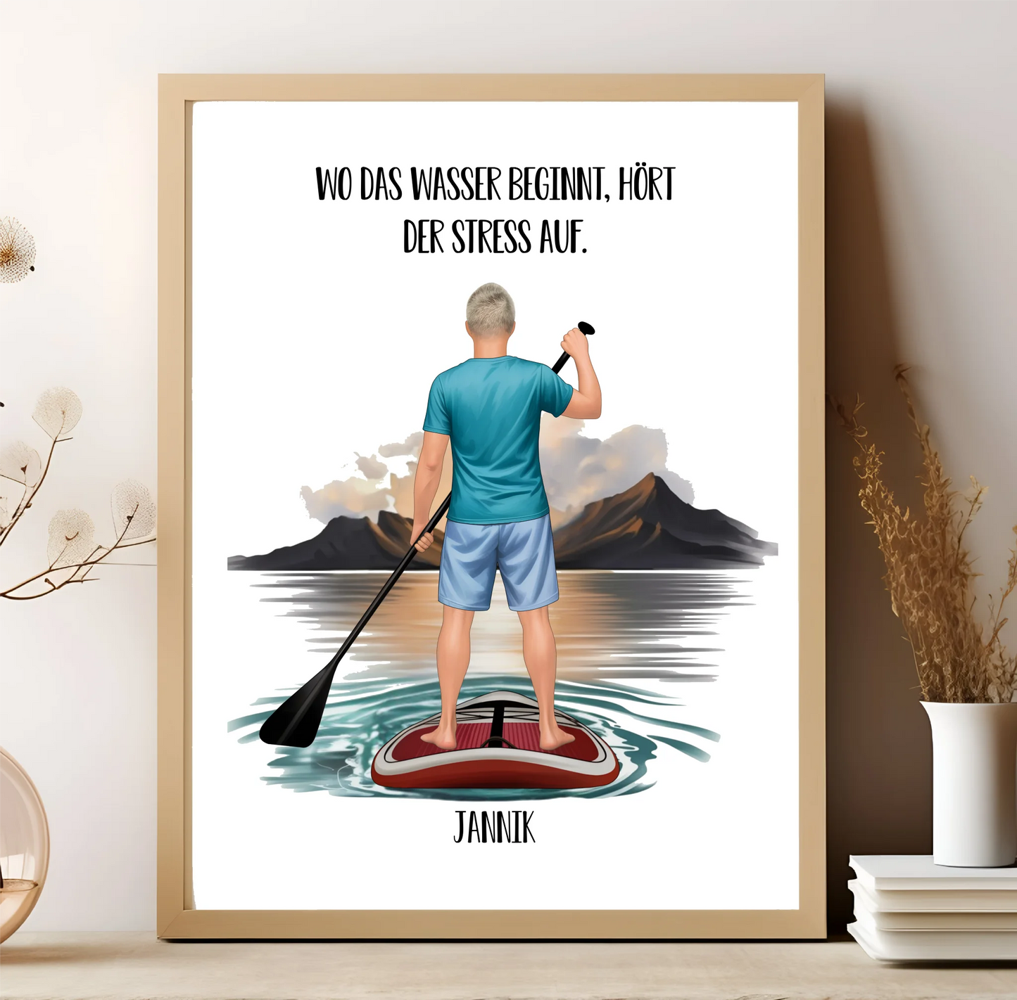 Stand-Up Paddelboard Poster (Mann o. Frau)
