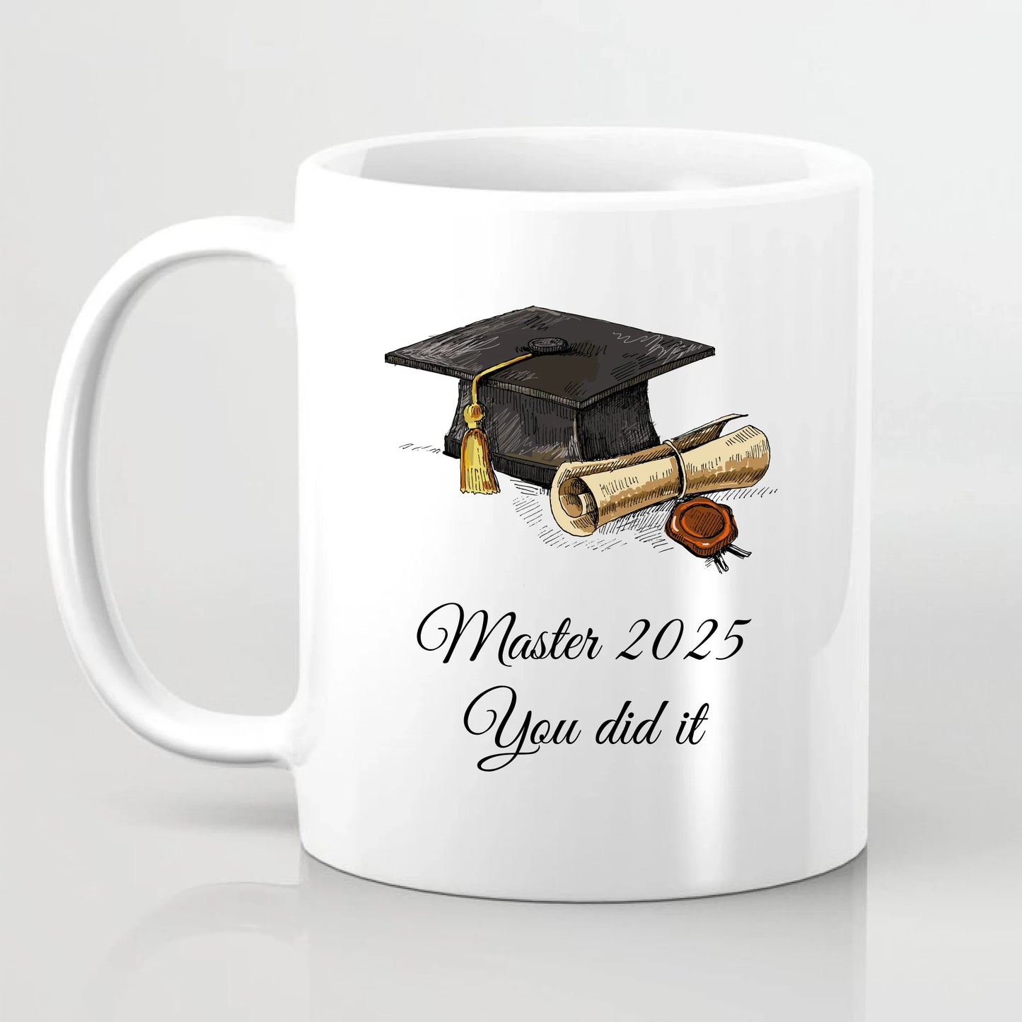 Abschluss Tasse (Mann o. Frau)