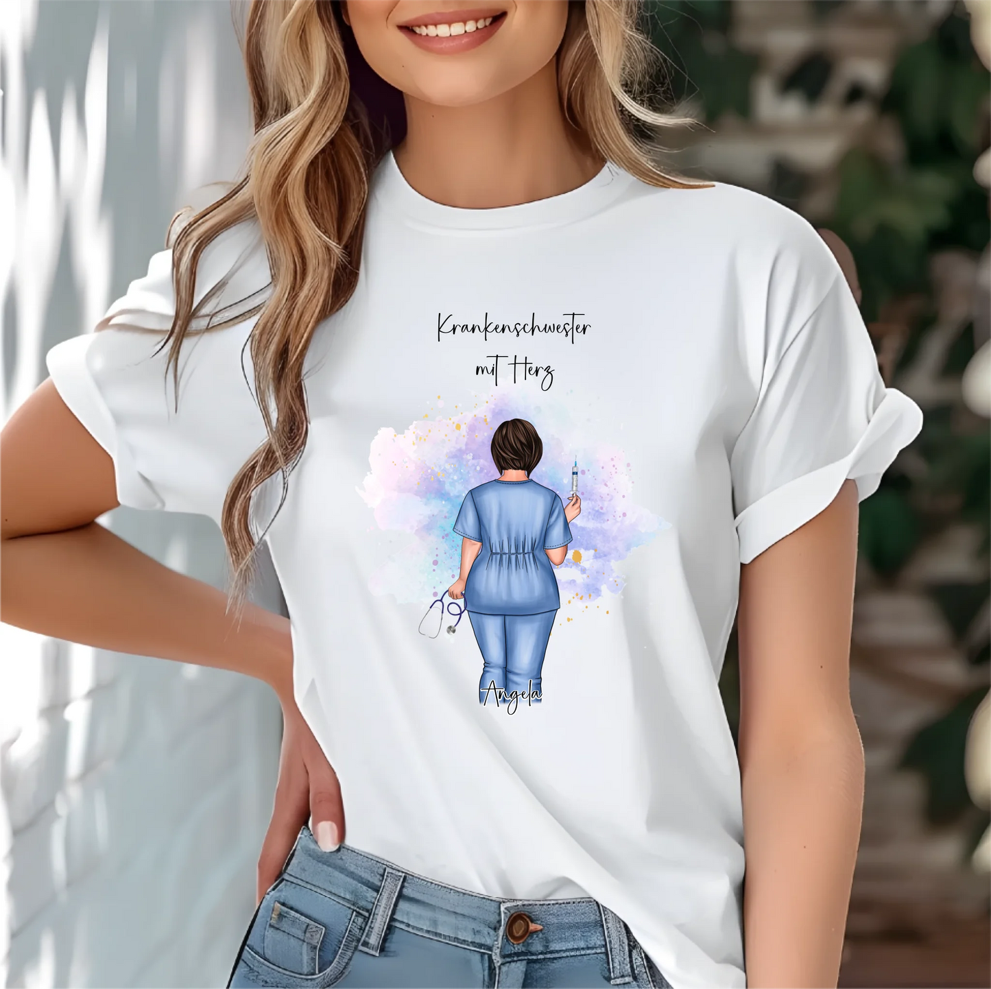 Curvy Krankenschwester T-Shirt