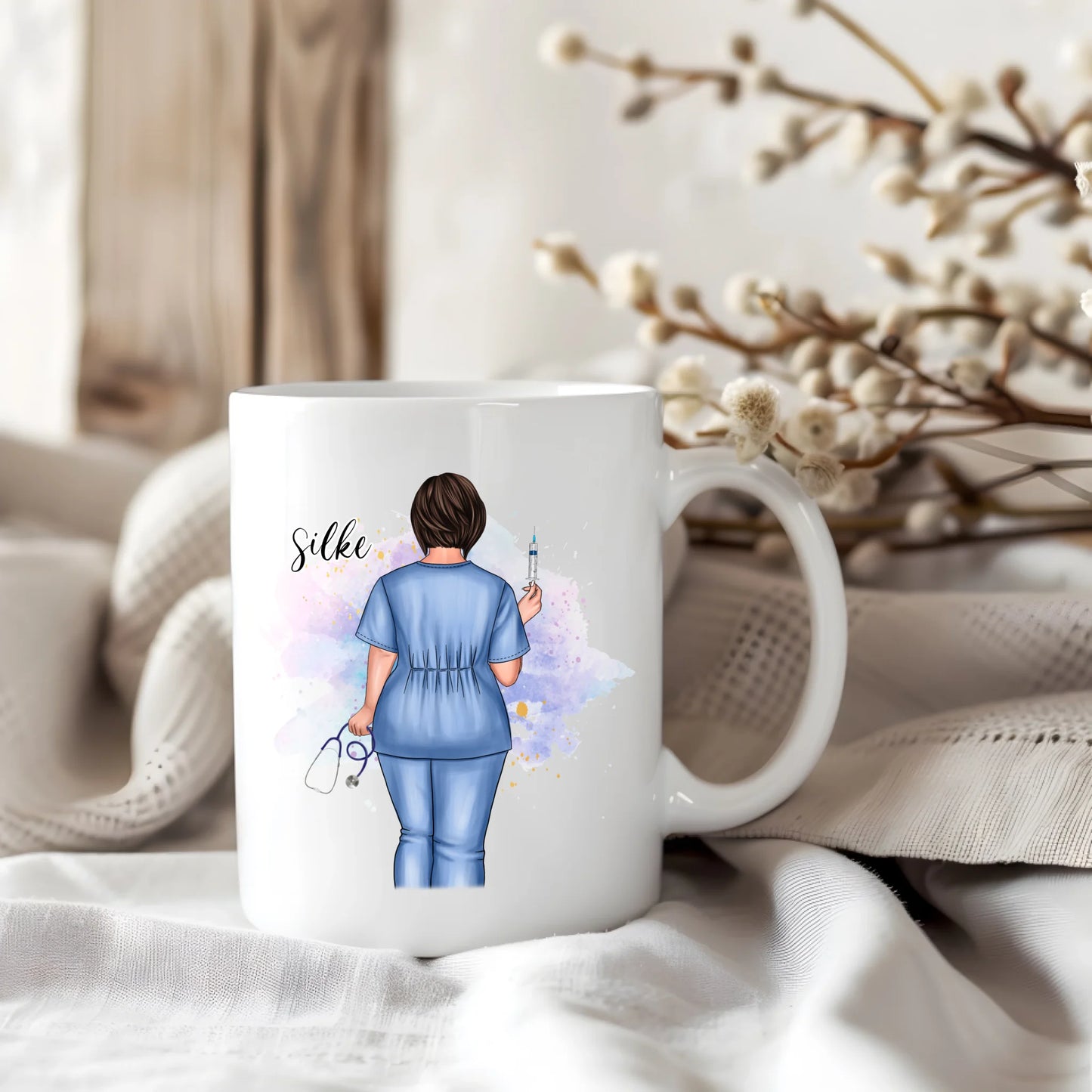 Curvy Krankenschwester Tasse