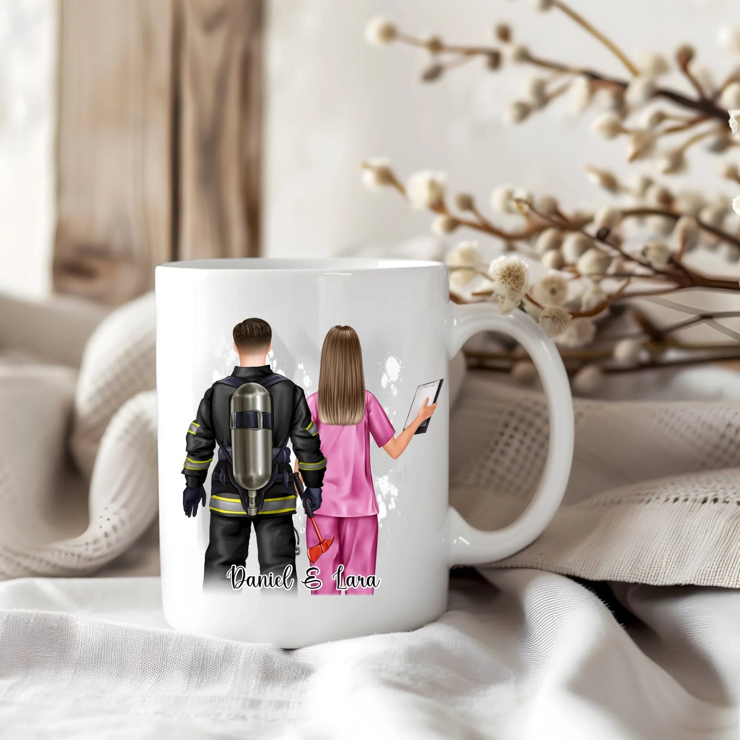 Feuerwehr & Krankenschwester Tasse