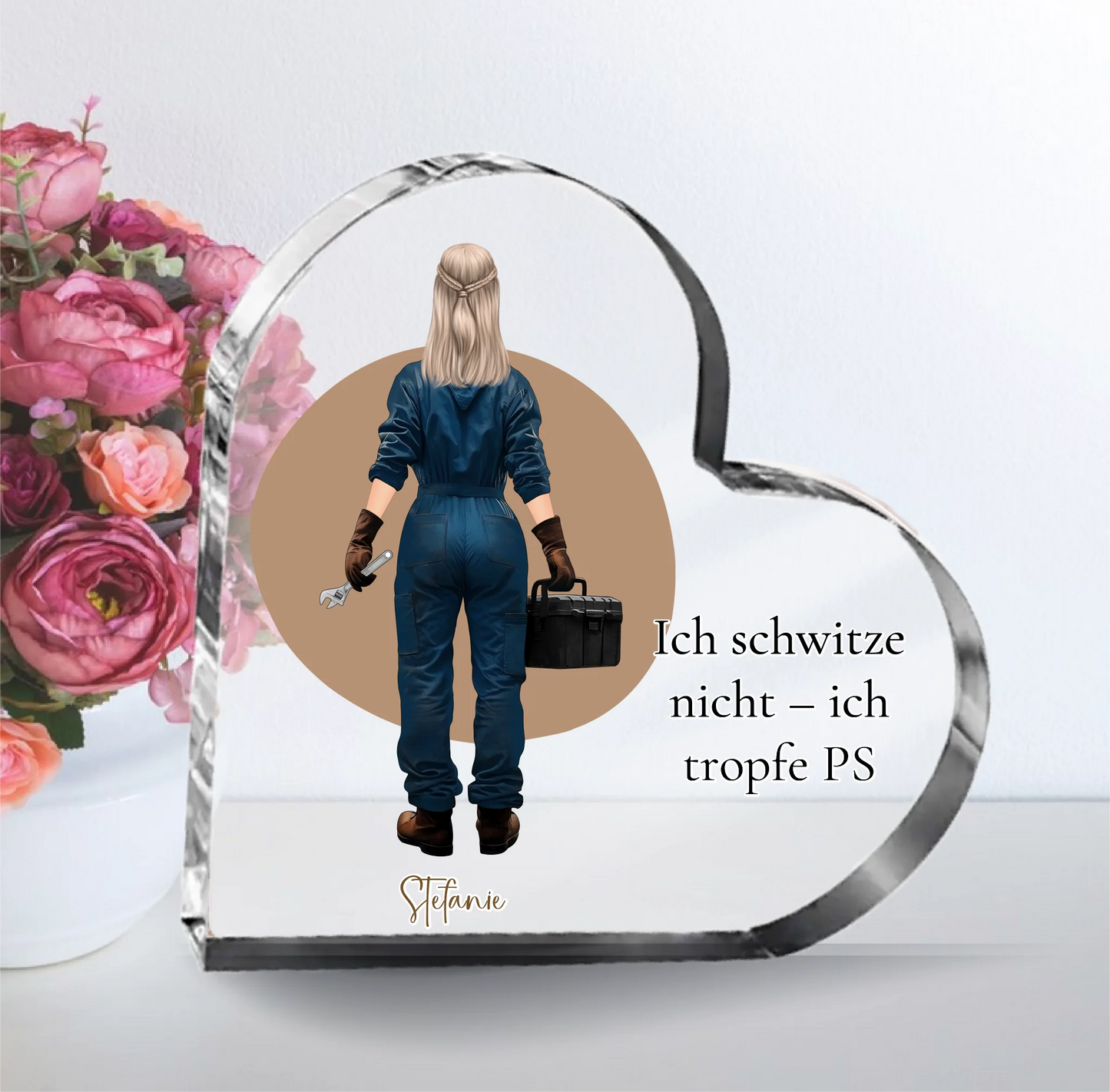 Kfz-Mechaniker/in Herz Glasaufsteller