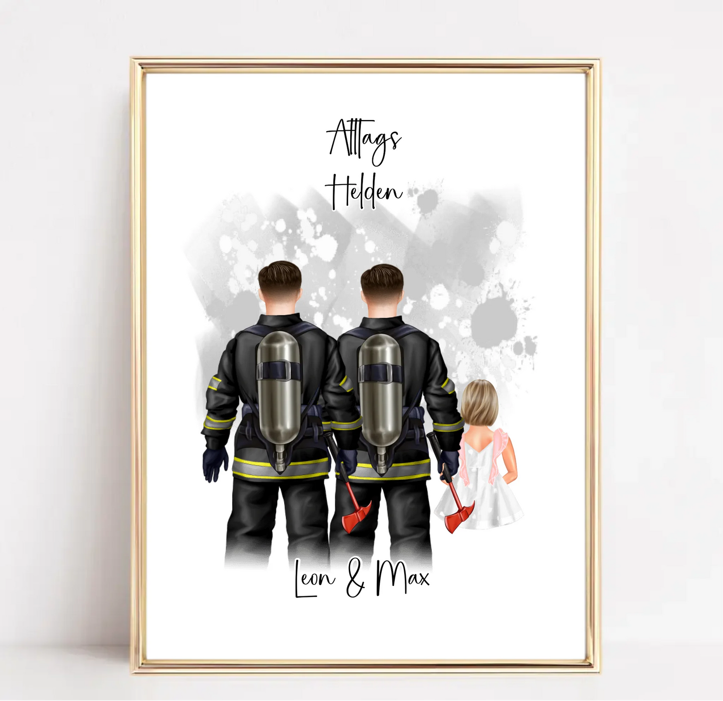 Feuerwehr & Kind Poster