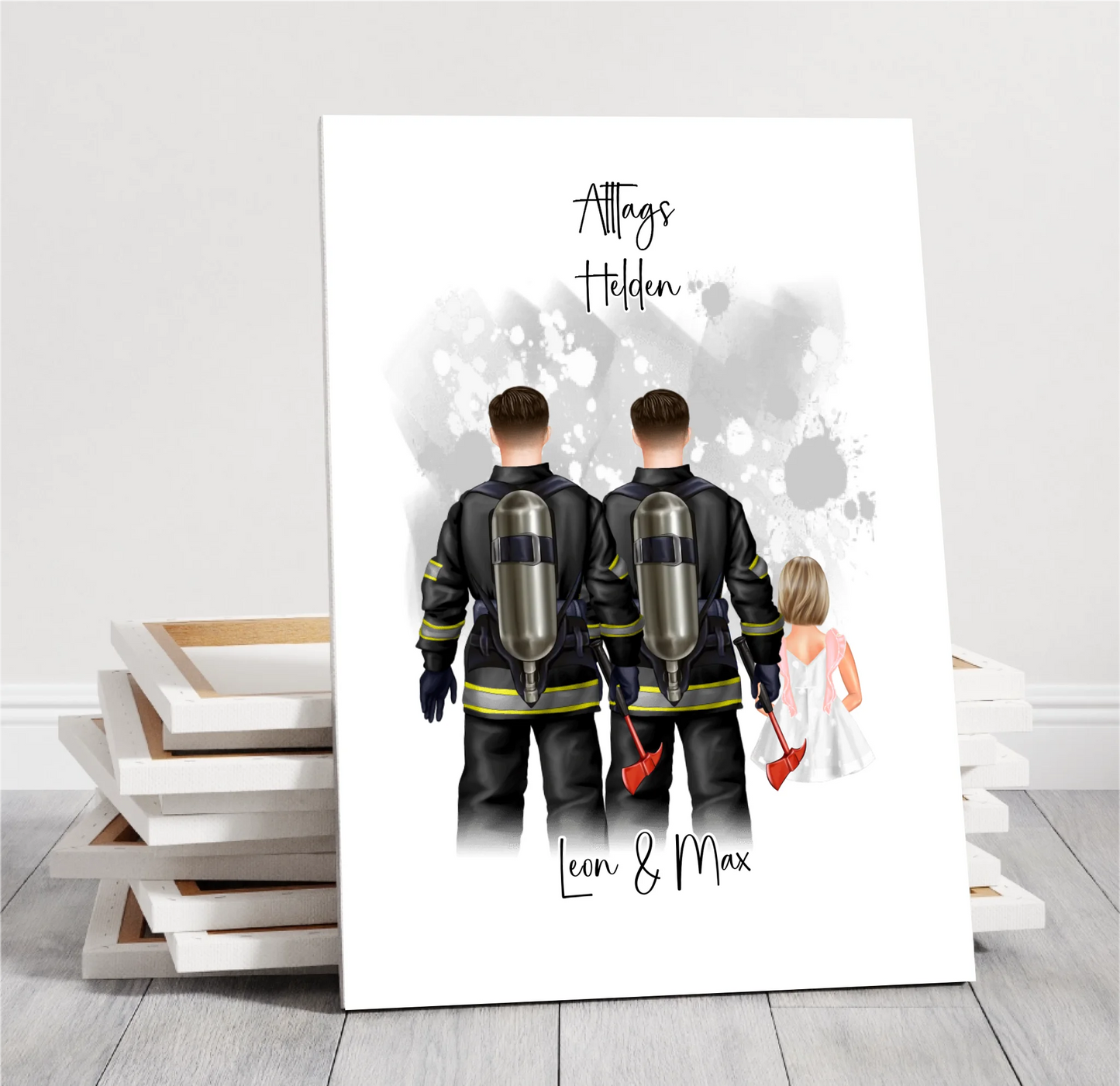 Feuerwehr & Kind Poster
