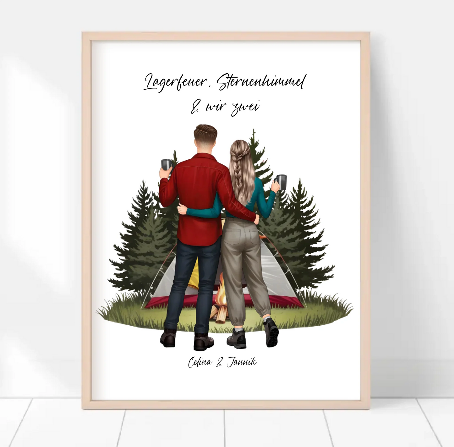 Camping Paar Poster