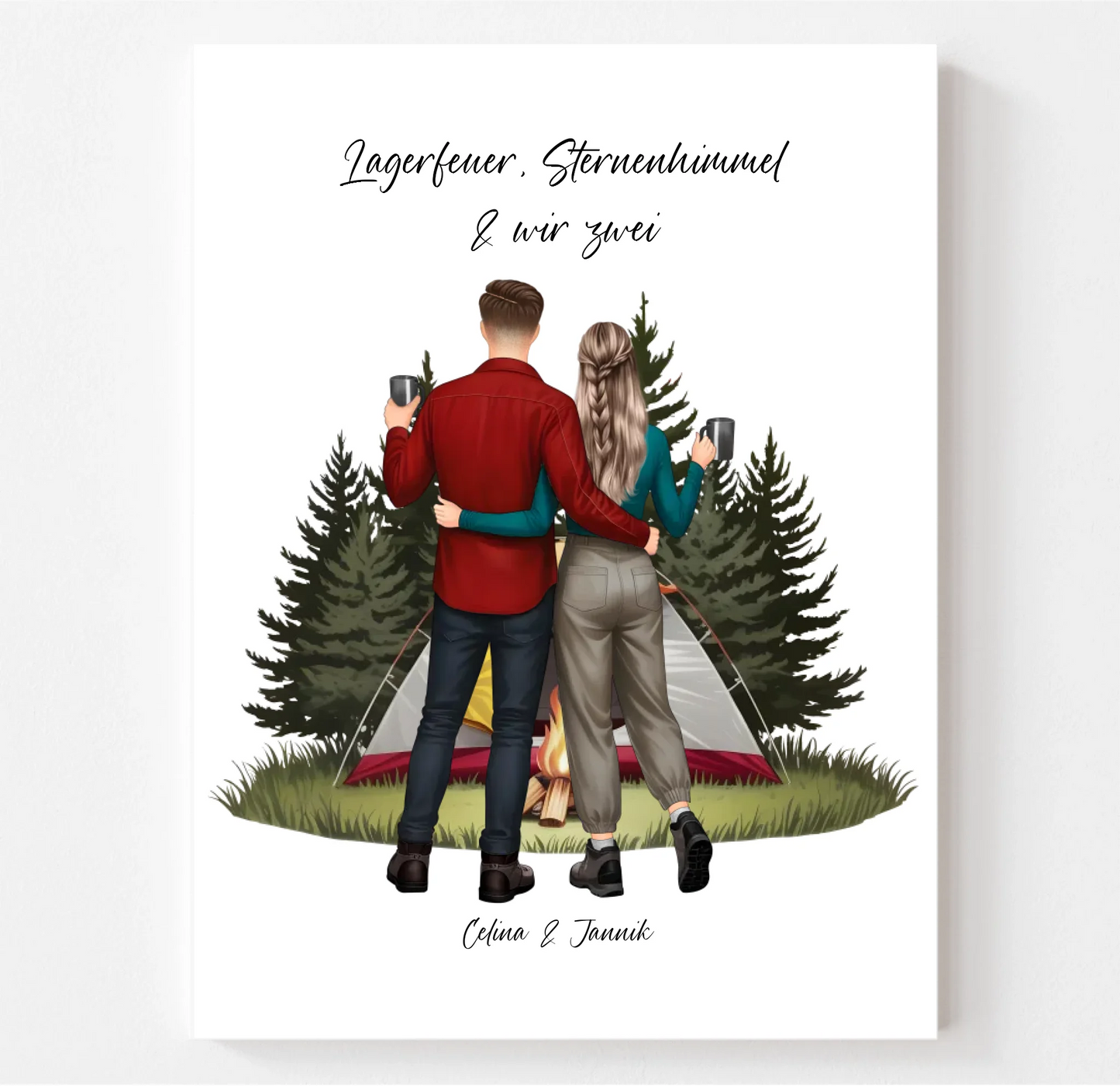 Camping Paar Poster