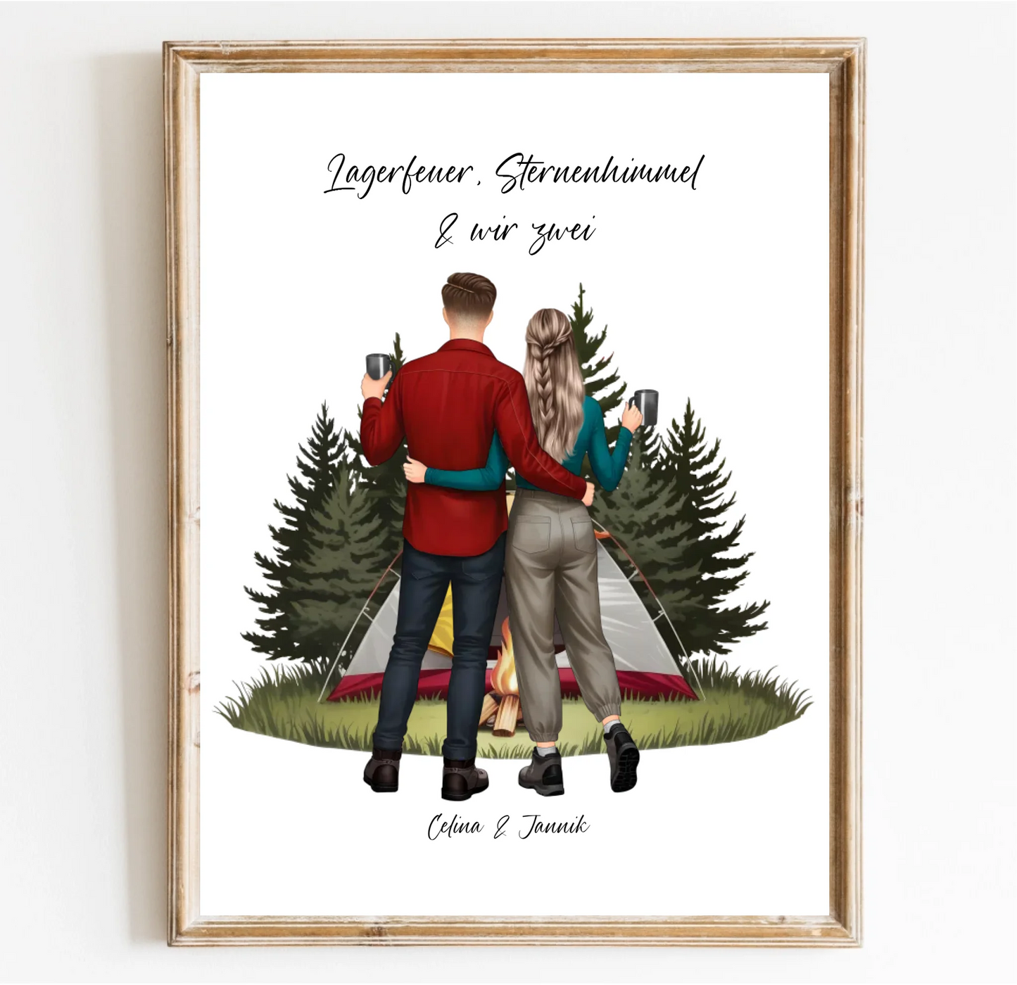 Camping Paar Poster
